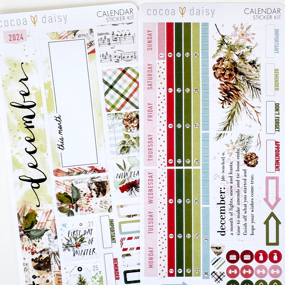 Calendar Stickers Subscription Kit for Daisy Weeks - 1 month