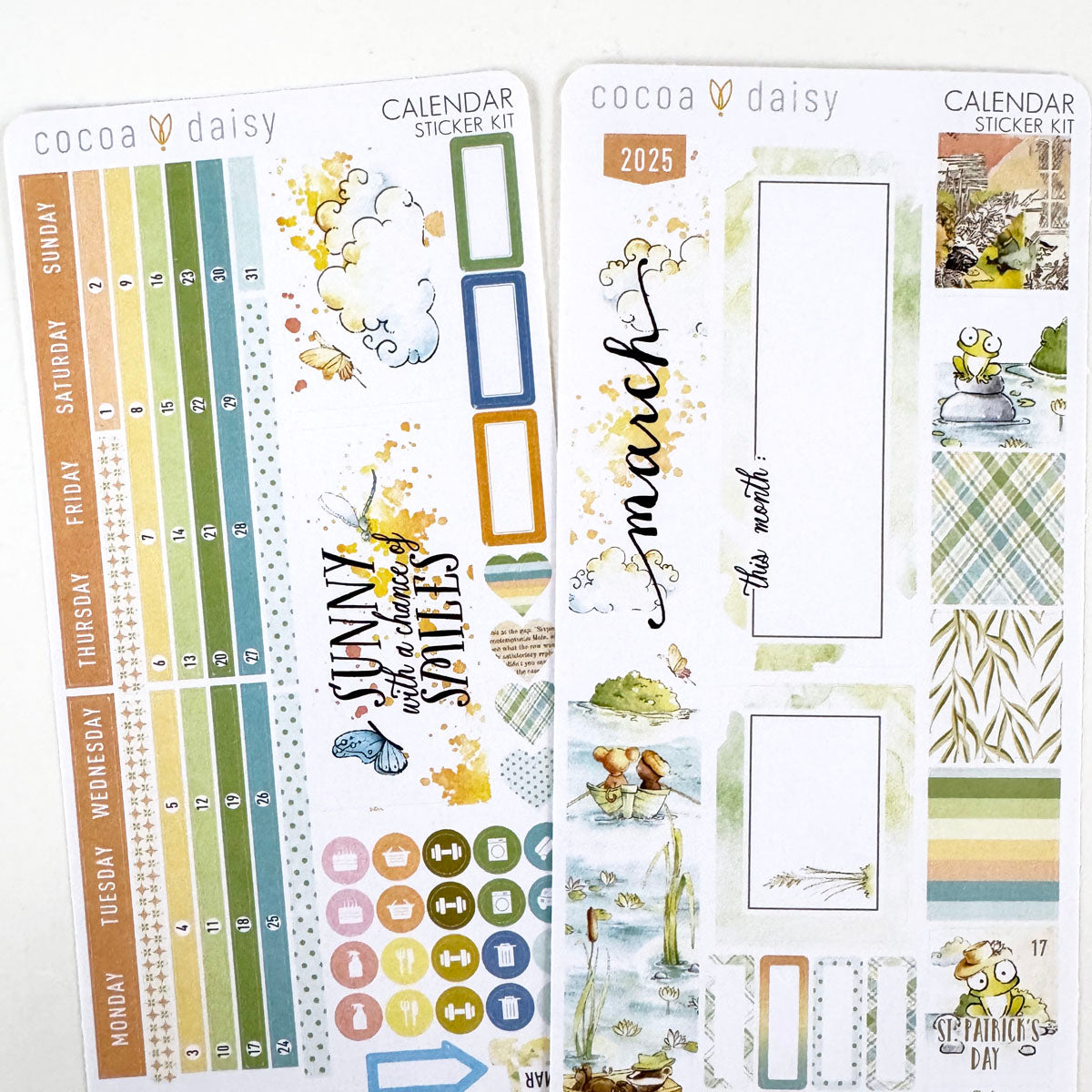 Willows Calendar Stickers for Daisy Weeks - March 2025