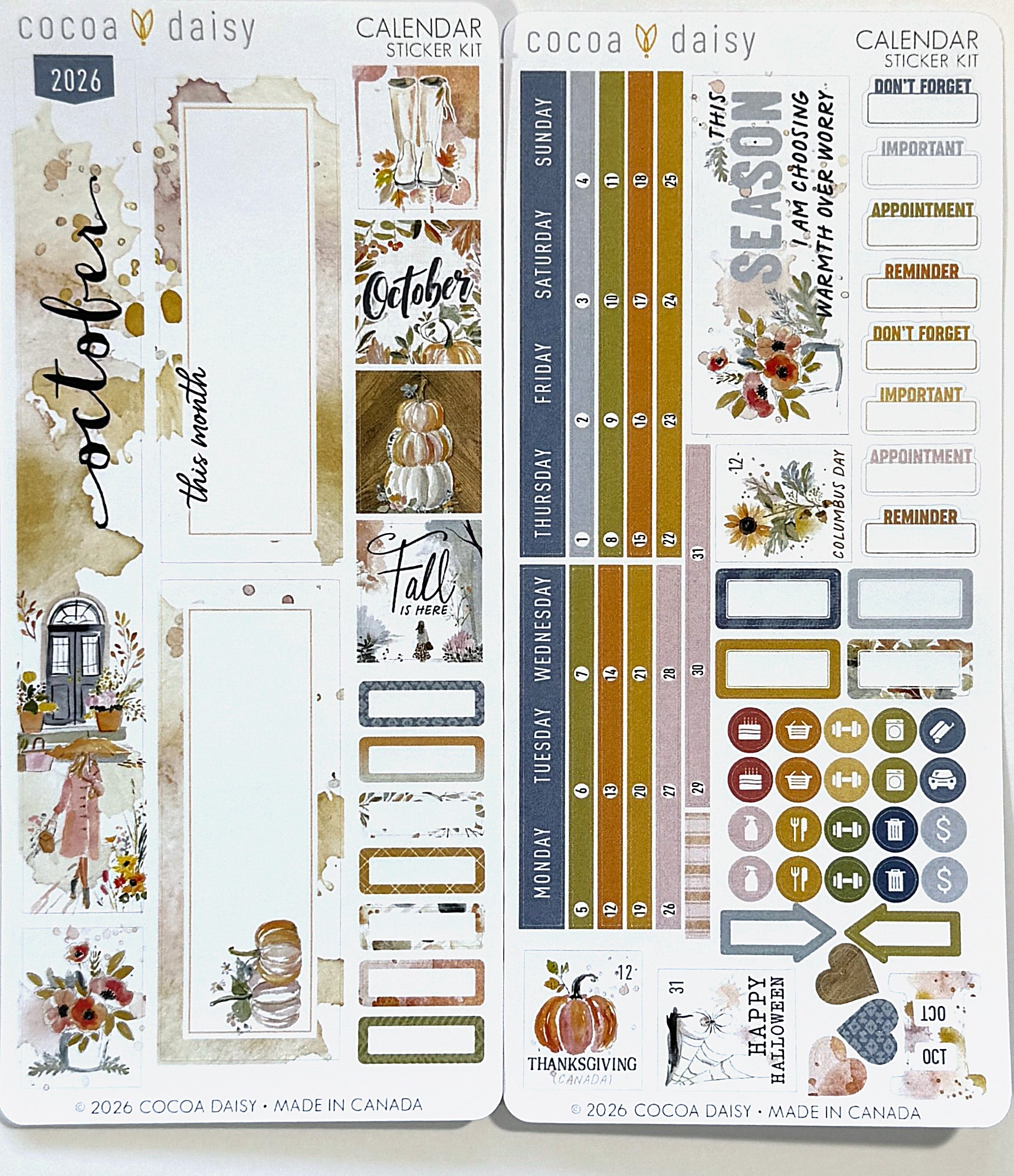 Calendar Stickers Subscription Kit for Daisy Weeks - 1 month