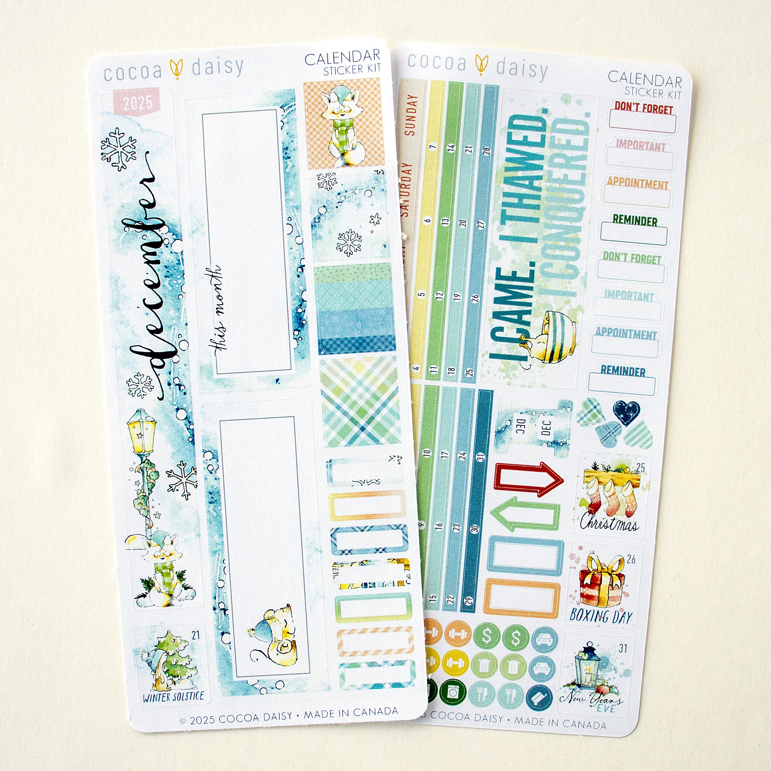 Calendar Stickers Subscription Kit for Daisy Weeks - 1 month