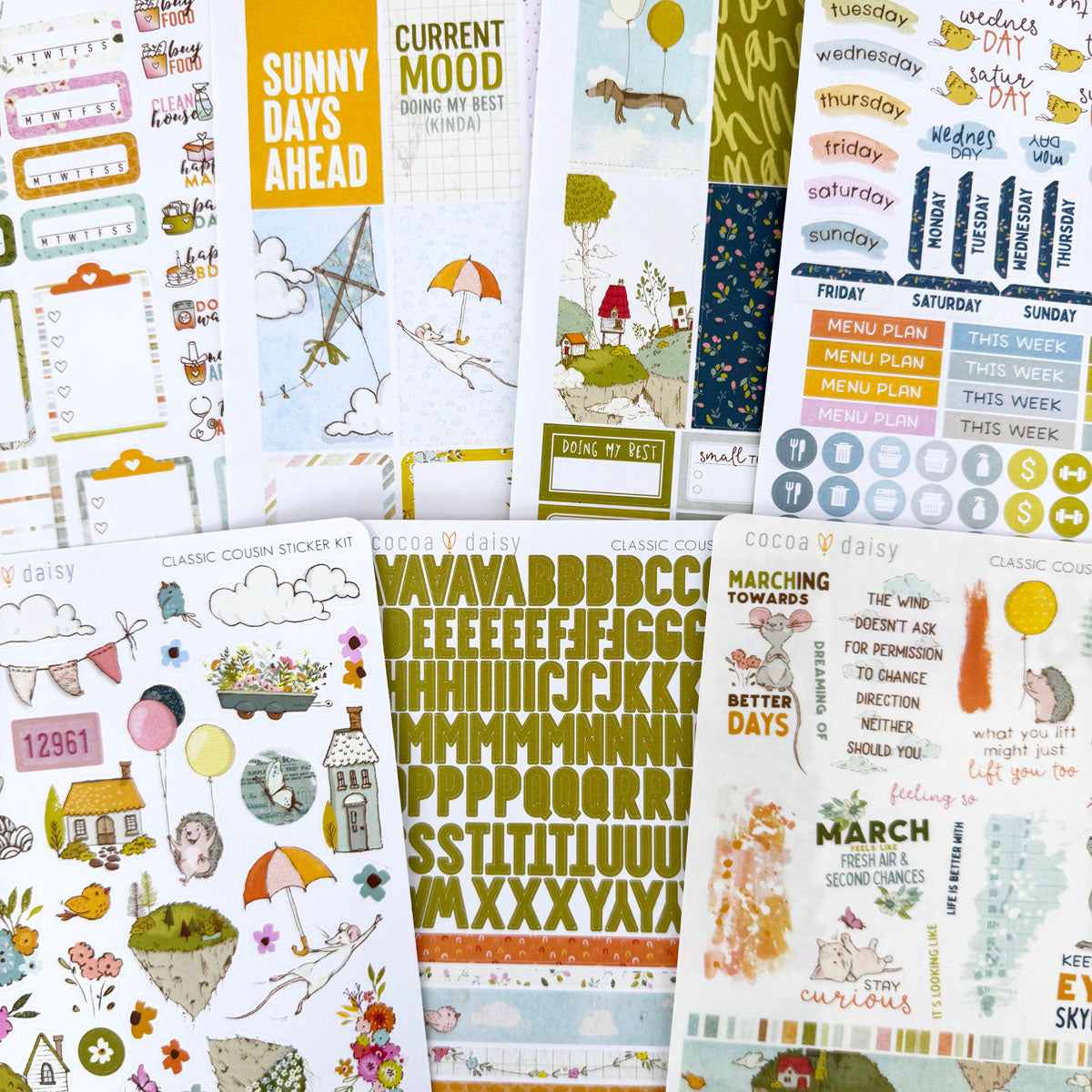 Classic Cousin Sticker Kit Subscription - 1 month
