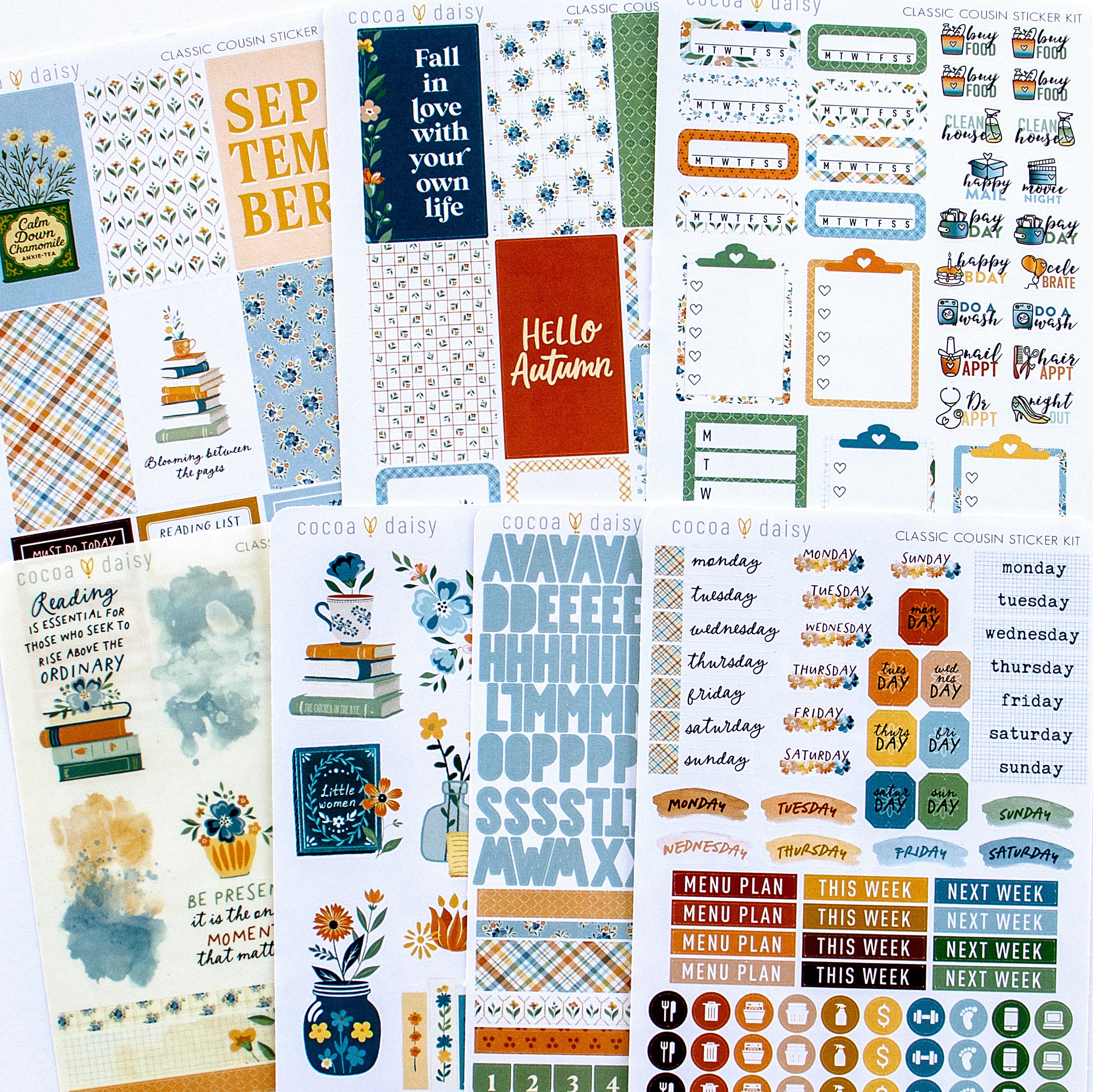 Chapters of September Classic Cousin Sticker Kit - September 2025