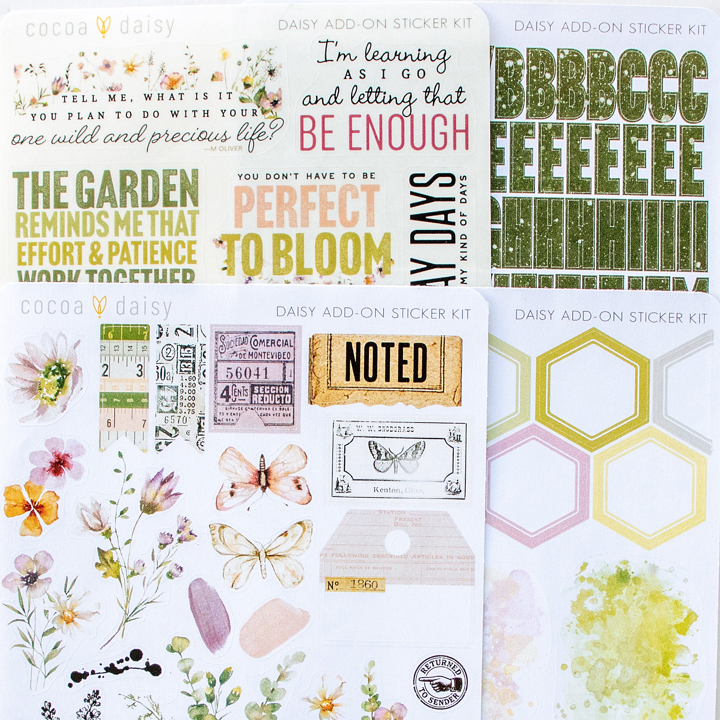 Field Notes & Florals Daisy Add On Sticker Kit - May 2026