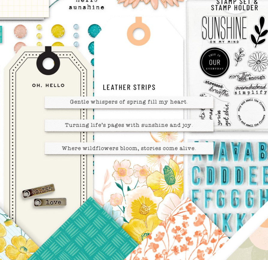 Flourish Faux Leather Printed Phrase Strips - May 2025