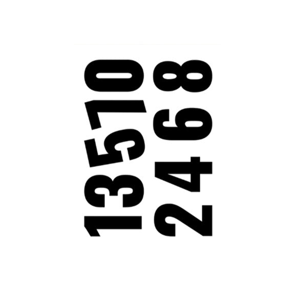 General Store Large Number Stamp Set