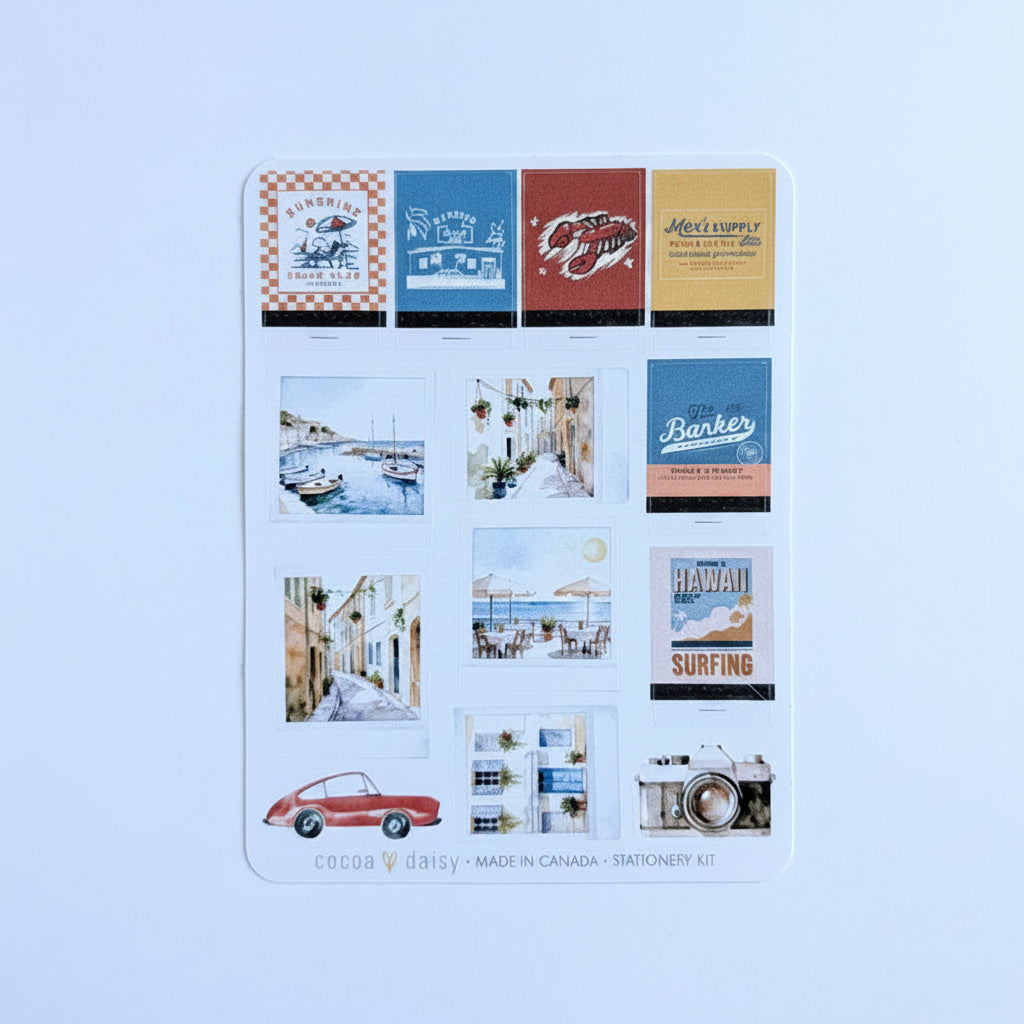 Summer Avenue "Snapshot" Stationery Kit Sticker Sheet - June 2026