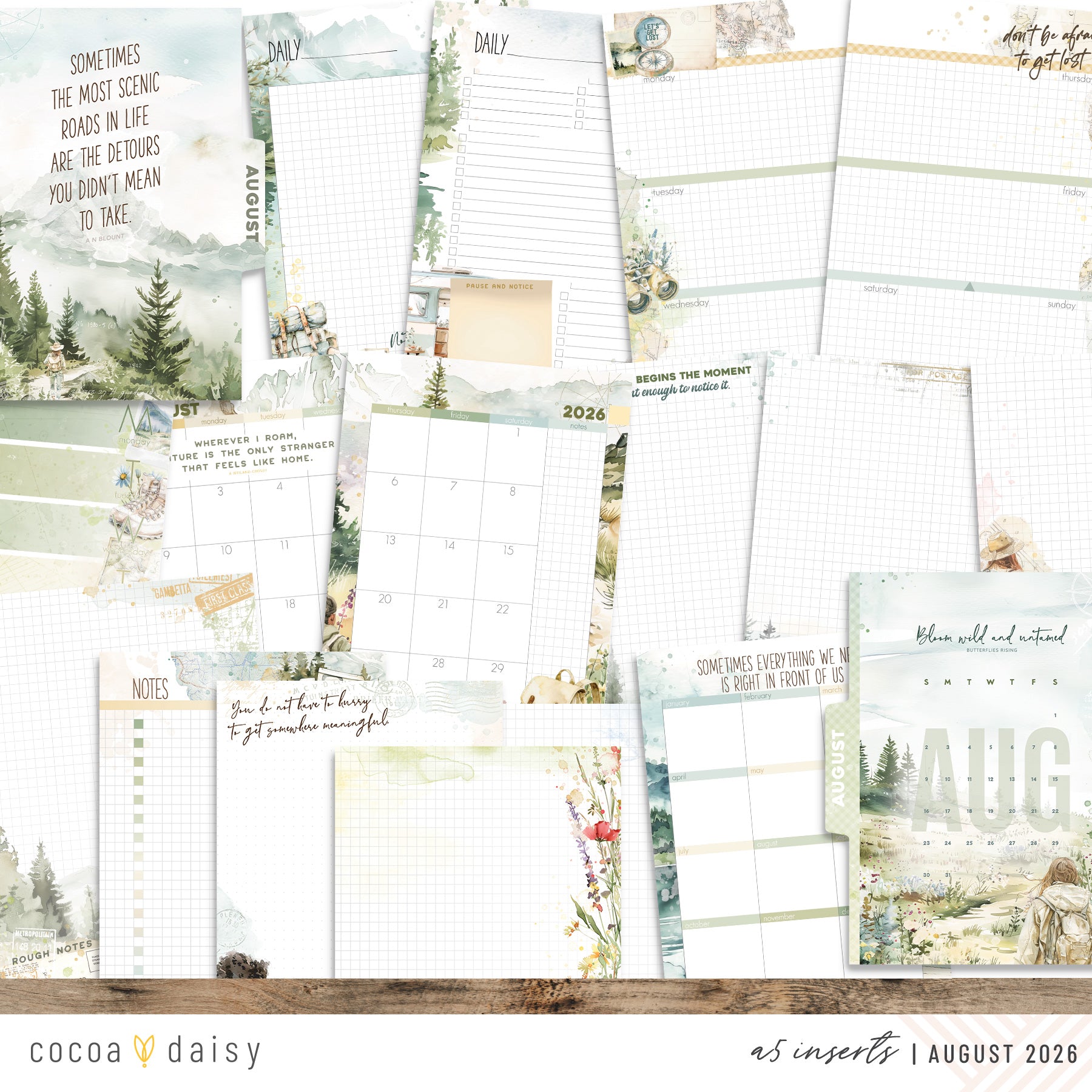 Insert or Notebook Only Subscription - Choose your size - 1 month