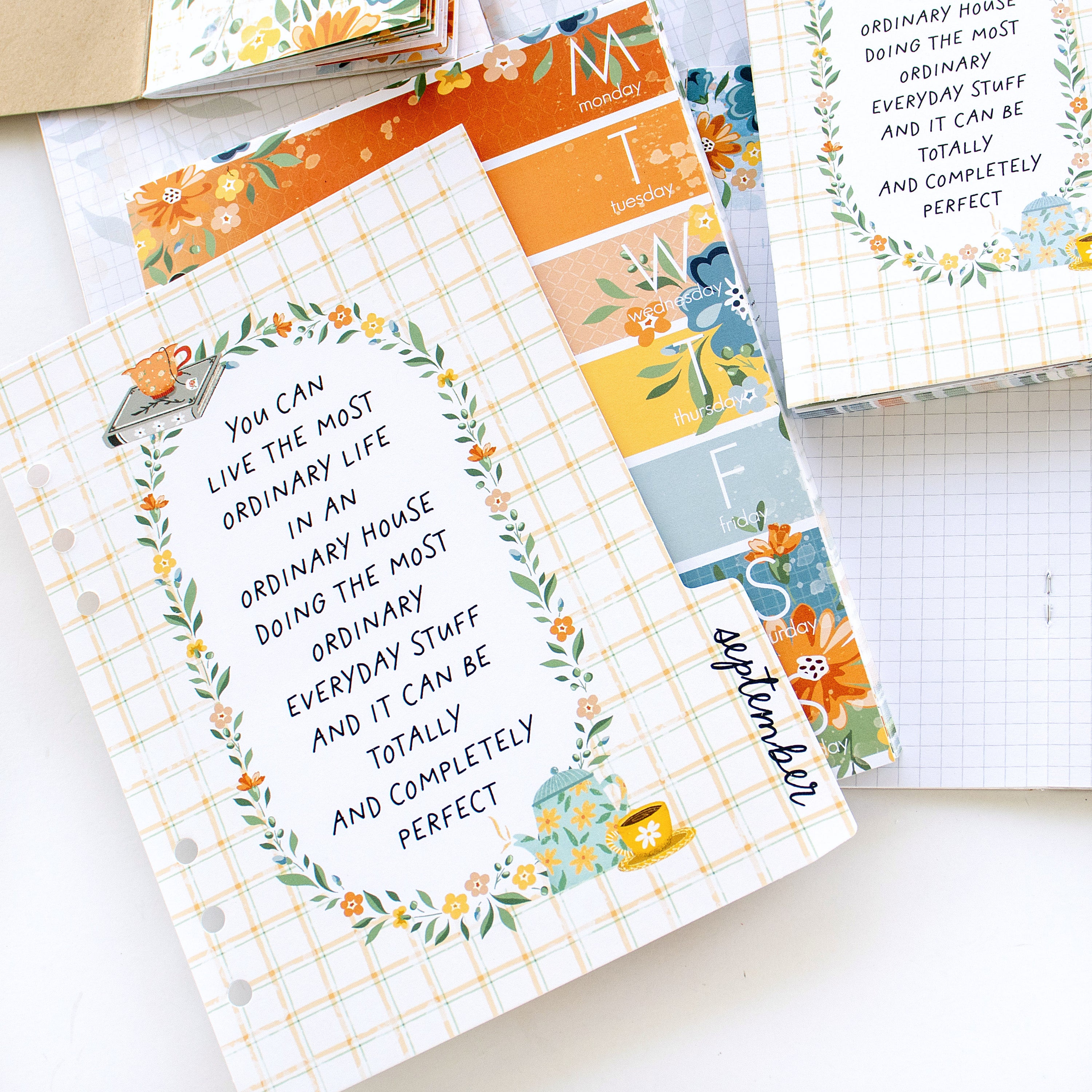 Chapters of September Inserts or notebook Only - Choose your size - September 2025