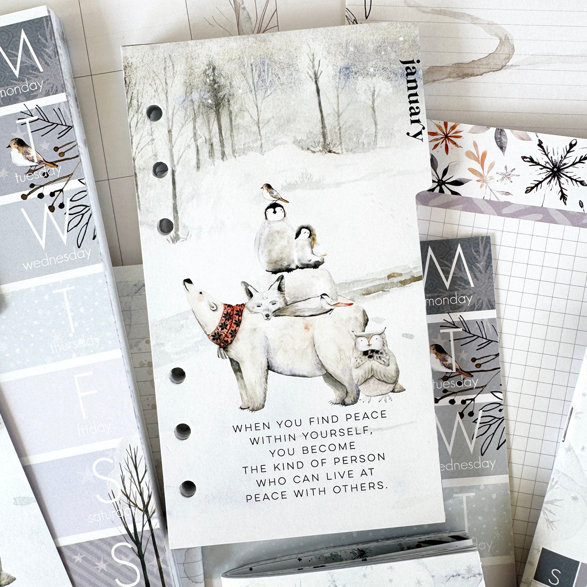 Nordic Nights Inserts or notebook Only - Choose your size - January 2025