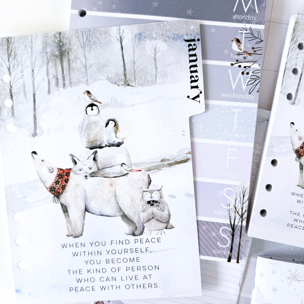 Nordic Nights Inserts or notebook Only - Choose your size - January 2025