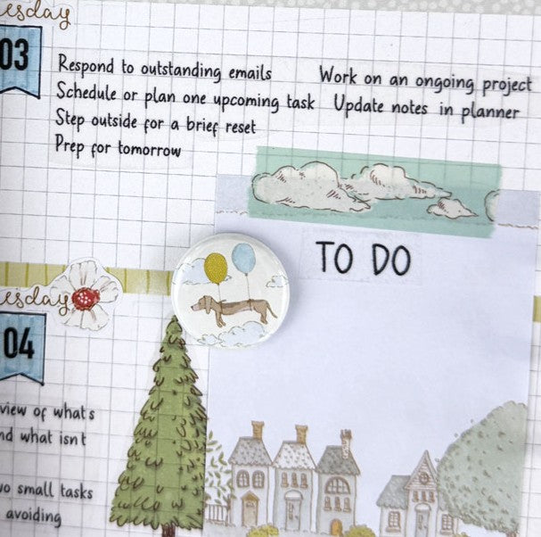 Where The Breeze Begins "Dog" Magnetic Button Pin from the Stationery Kit - March 2026