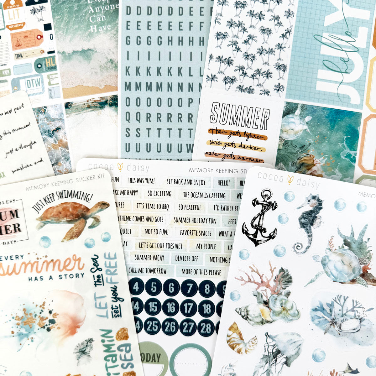 Into The Blue Memory Keeping Sticker Kit July 2024