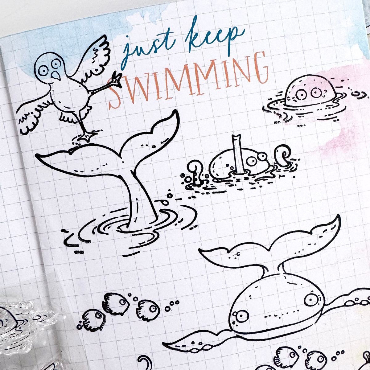 Coconut Cove "Ocean Friends" Bonus 4x6 Stamp Set - July 2026