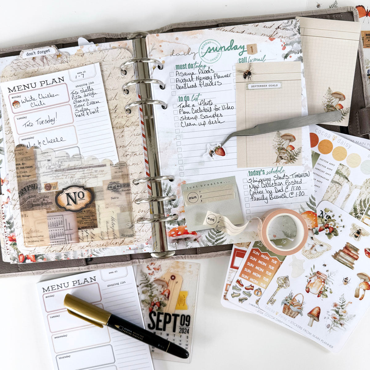 Little Bee Cottage Planner Kit - Choose your insert or notebook September 2024