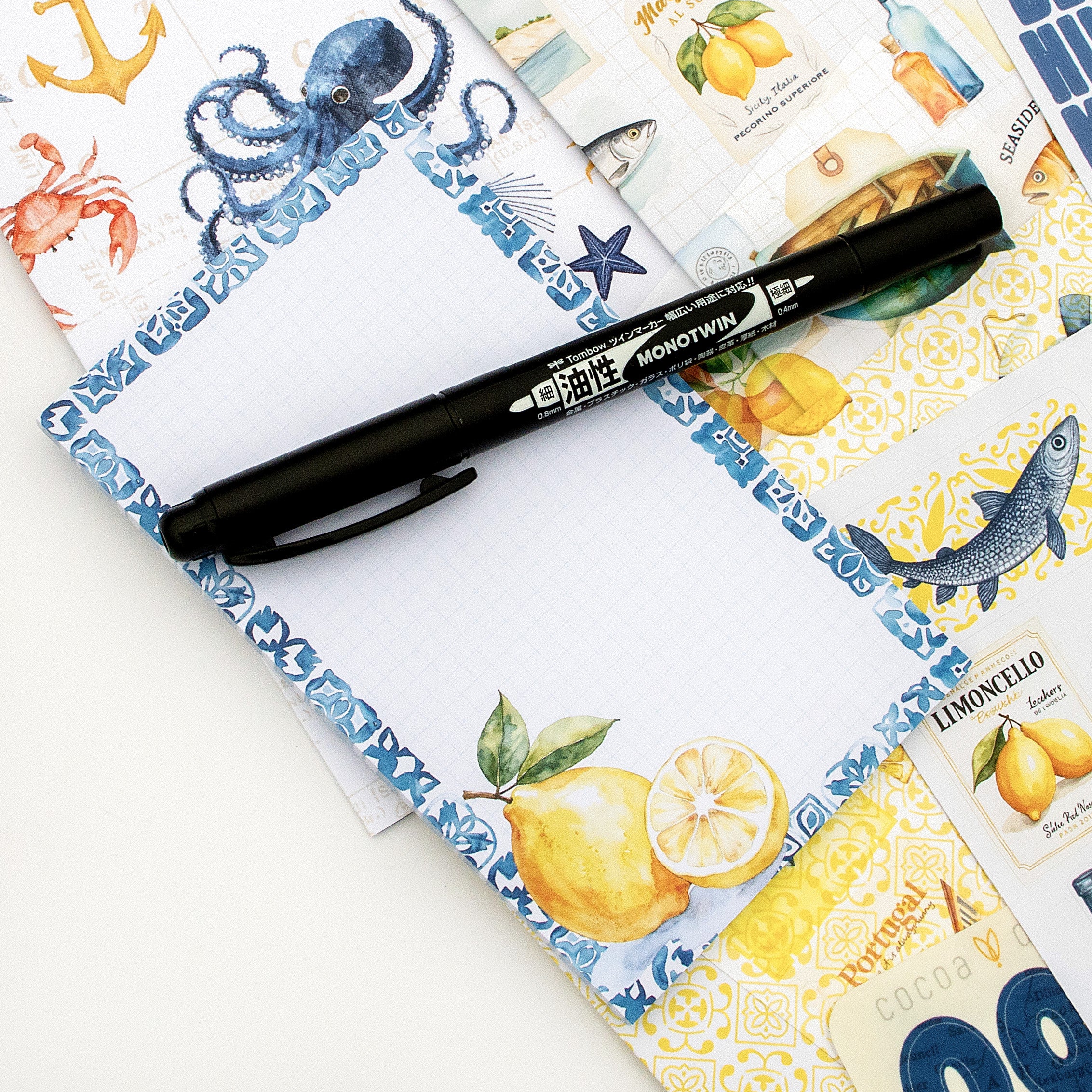 Mediterranean Muse Oversized Sticky Notepad - June 2025