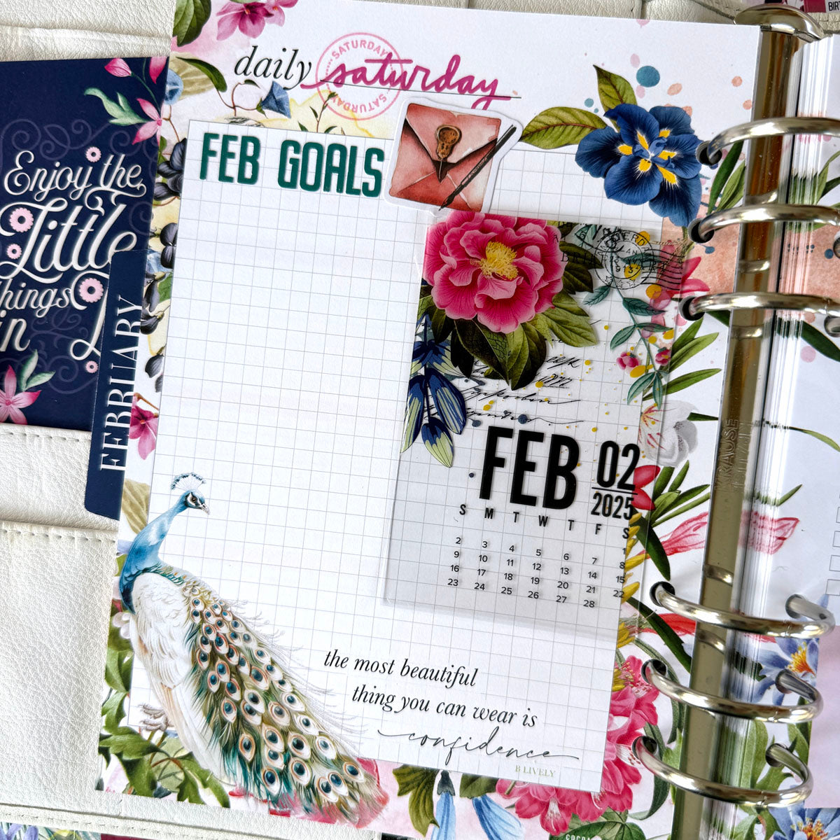 Penelope Clear Calendar Card - February 2025