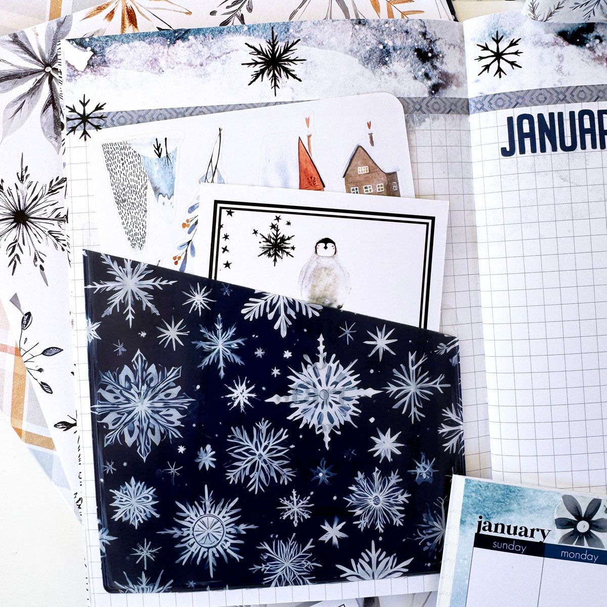 Nordic Nights Planner Kit - Choose your insert or notebook - January 2025