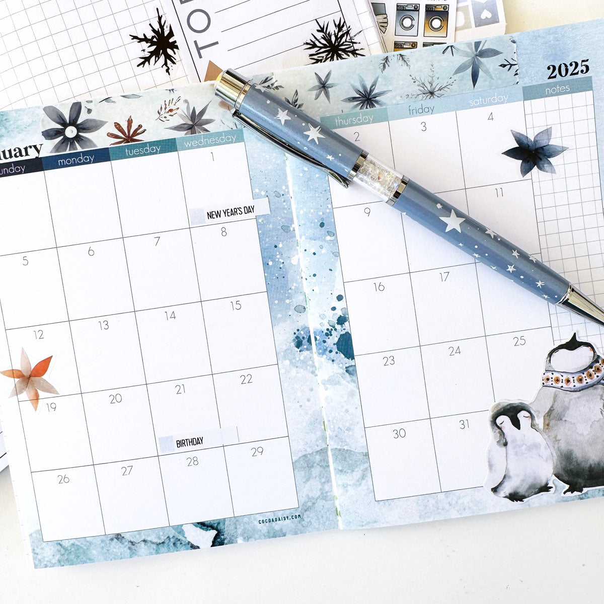 Nordic Nights Planner Kit - Choose your insert or notebook - January 2025