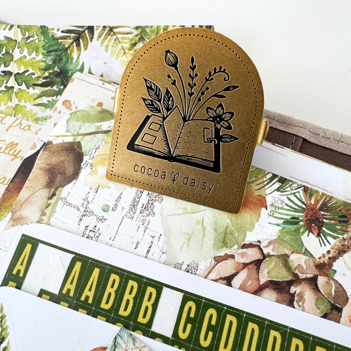 Moss & Mirth Large Brass Journal Engraved Clip