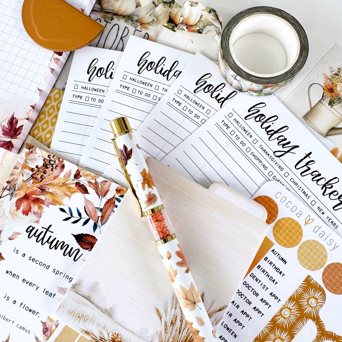 Cozy Season Planner Kit - Choose your insert or notebook October 2024