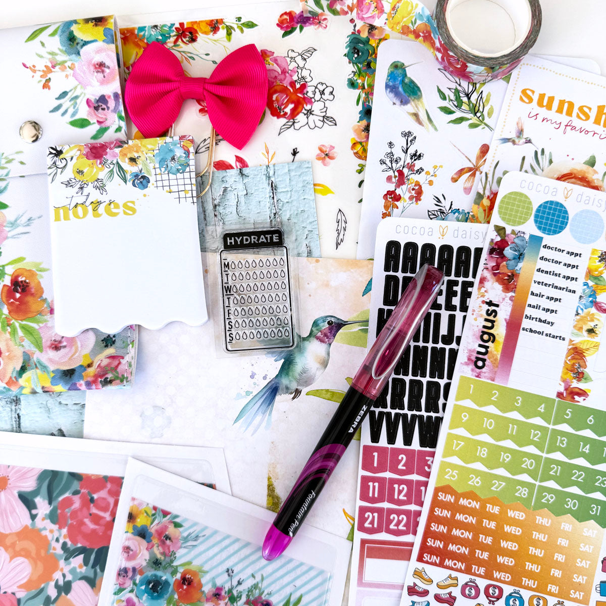 Sun-drenched Planner Kit - Choose your insert or notebook August 2024