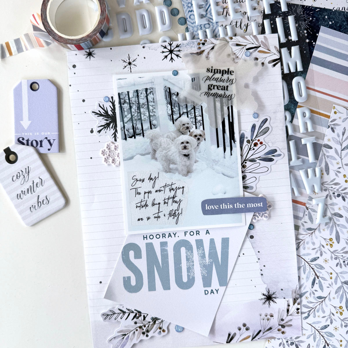 Nordic Nights Scrapbooking Kit - Choose Your Add On - January 2025