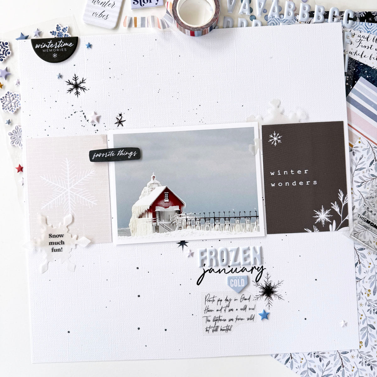 Nordic Nights Scrapbooking Kit - Choose Your Add On - January 2025