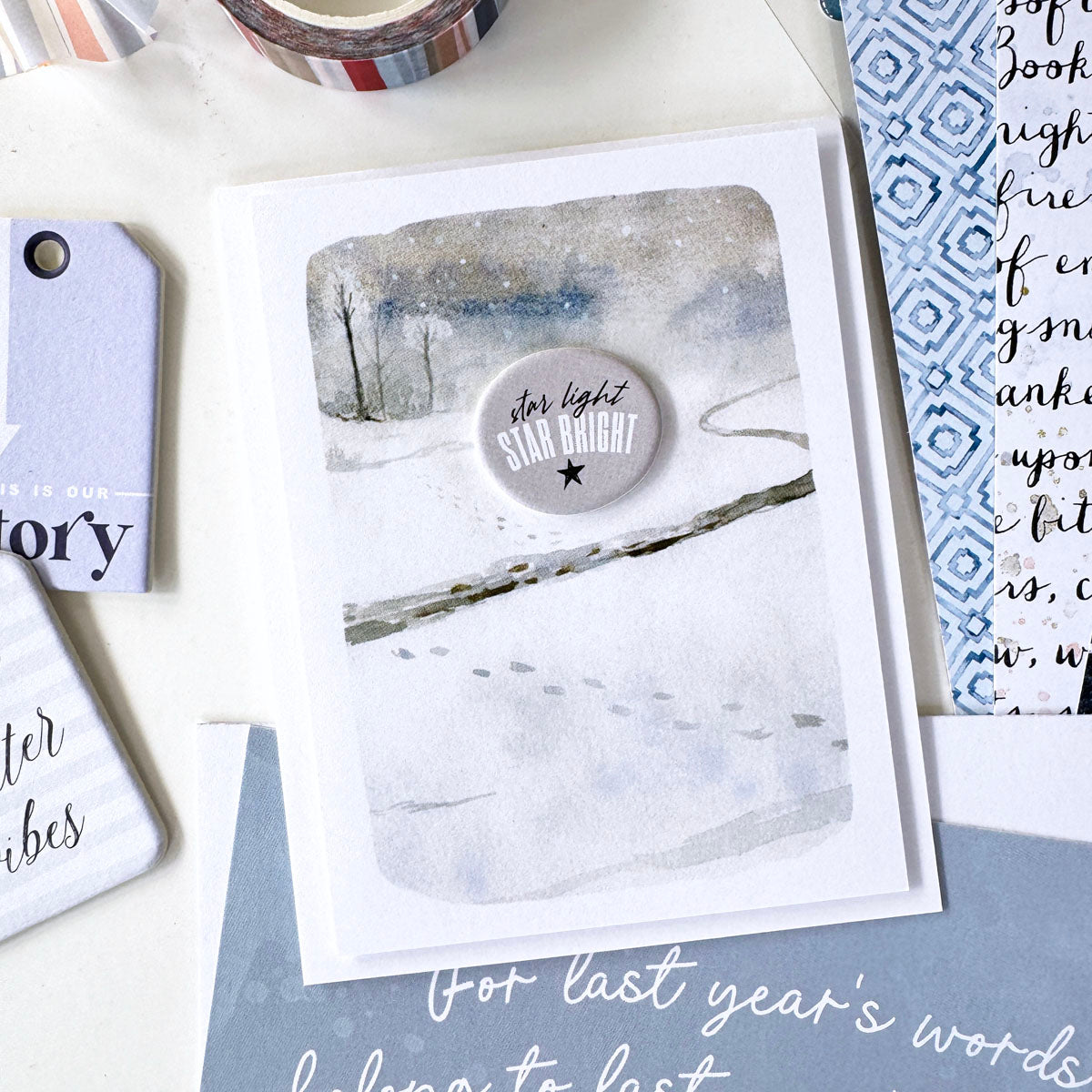 Nordic Nights Scrapbooking Kit - Choose Your Add On - January 2025