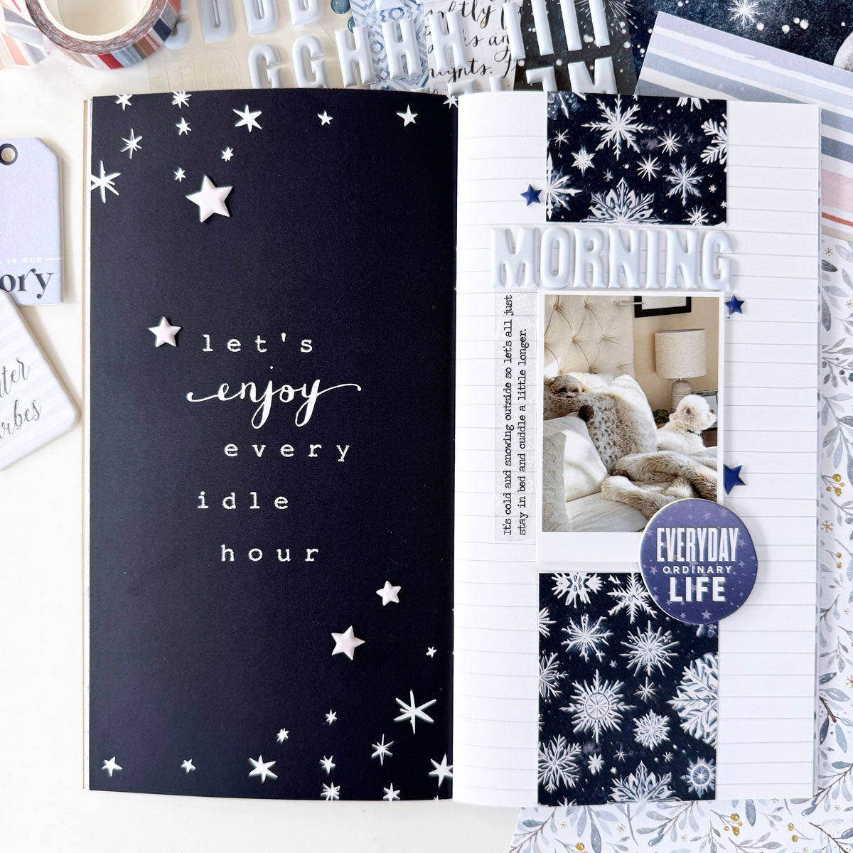 Nordic Nights Scrapbooking Kit - Choose Your Add On - January 2025