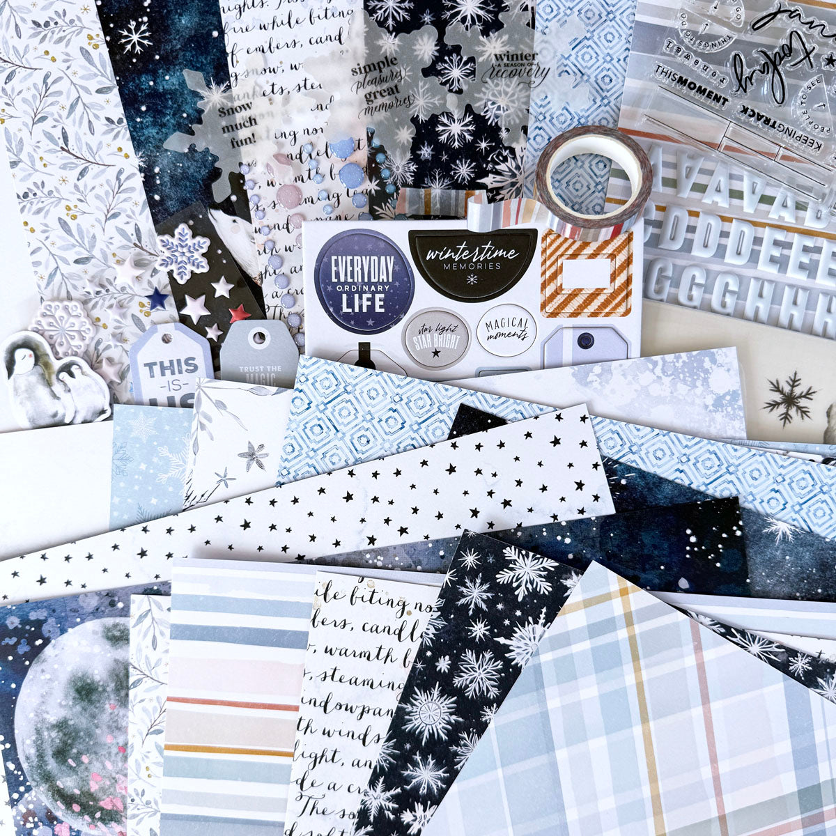 Nordic Nights Scrapbooking Kit - Choose Your Add On - January 2025