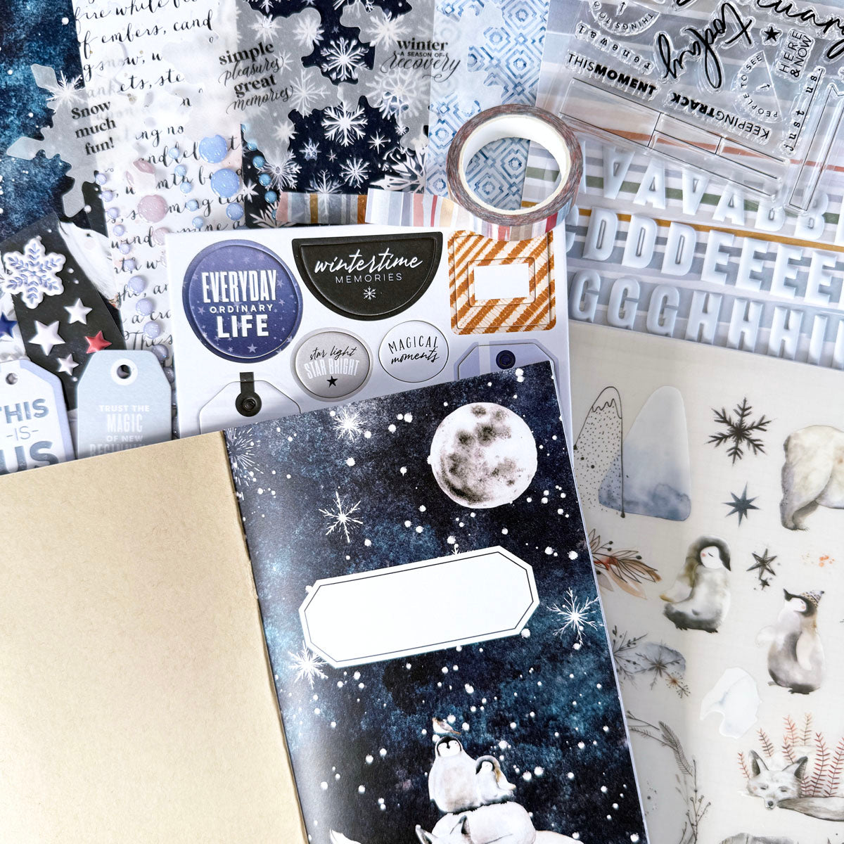 Nordic Nights Scrapbooking Kit - Choose Your Add On - January 2025