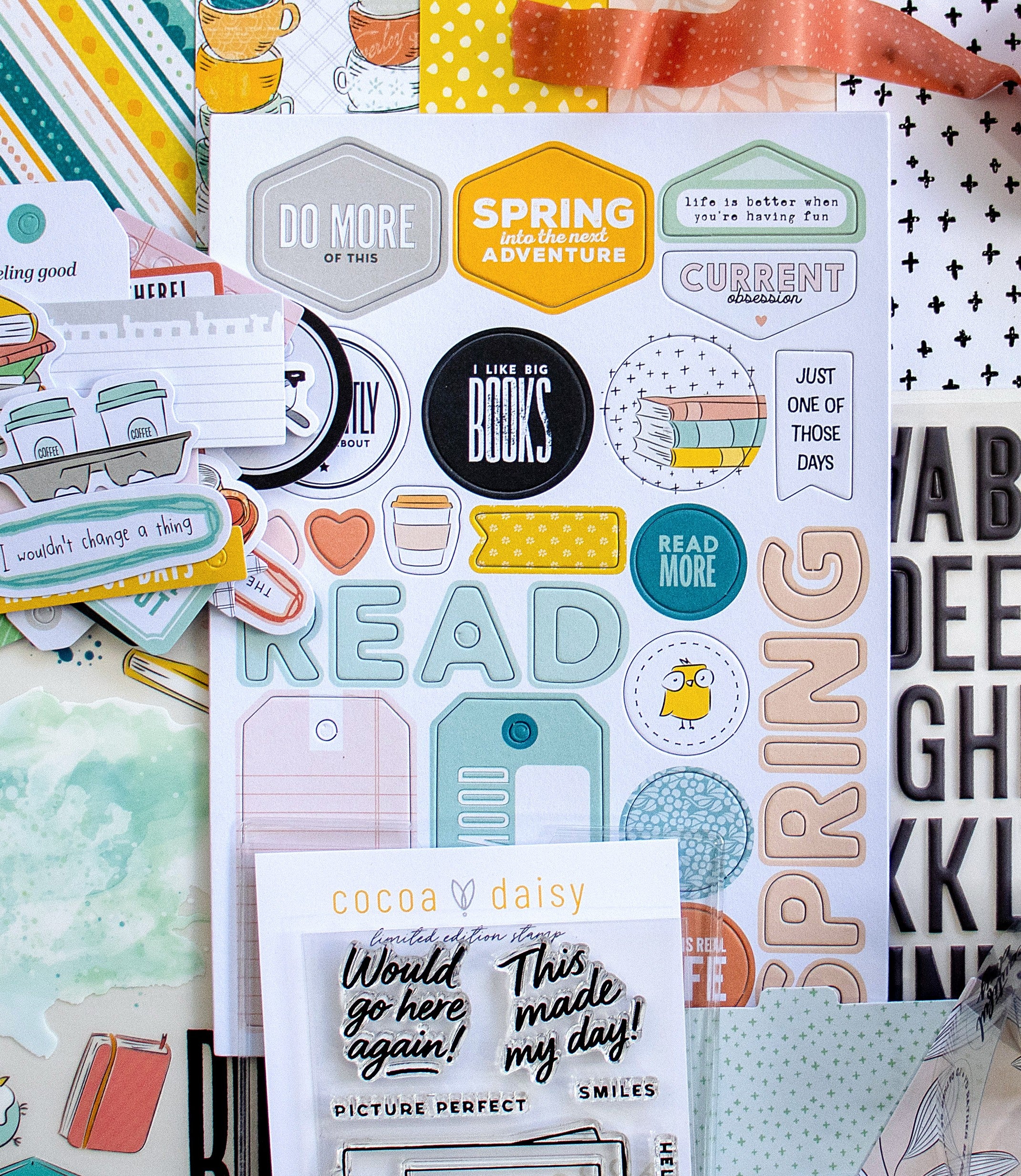 Booked For Spring Chipboard from the Scrapbooking Kit - April 2026