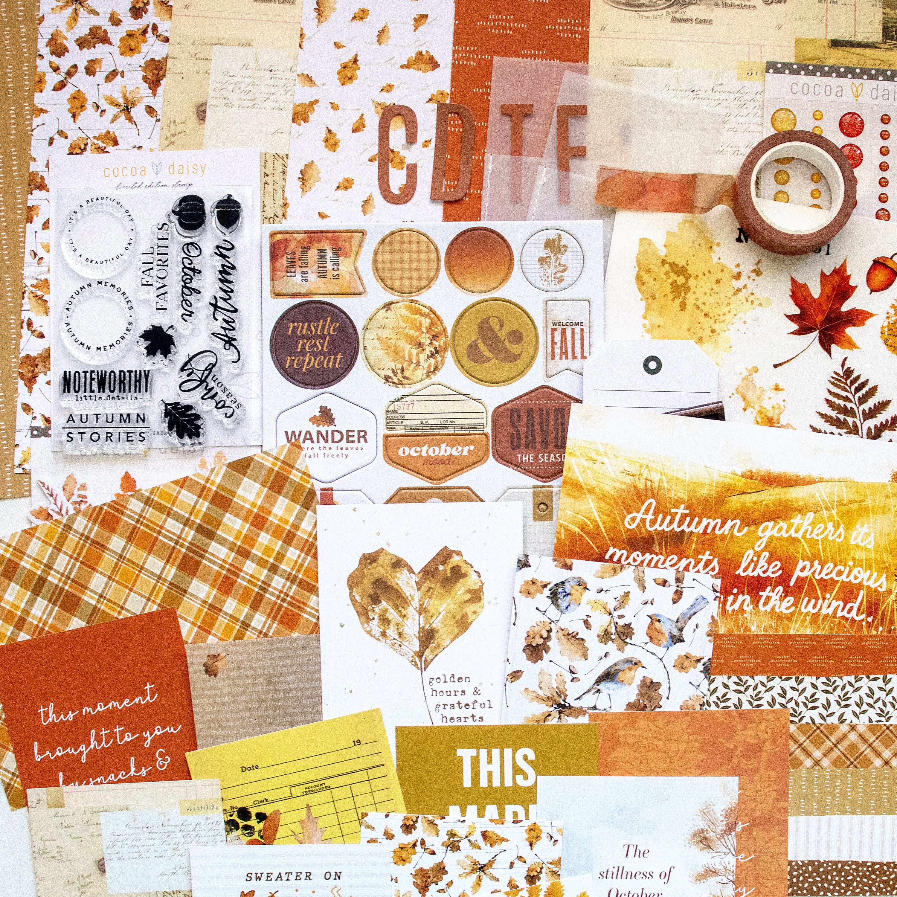 October Glow Scrapbooking Kit - Choose Your Add On - October 2025