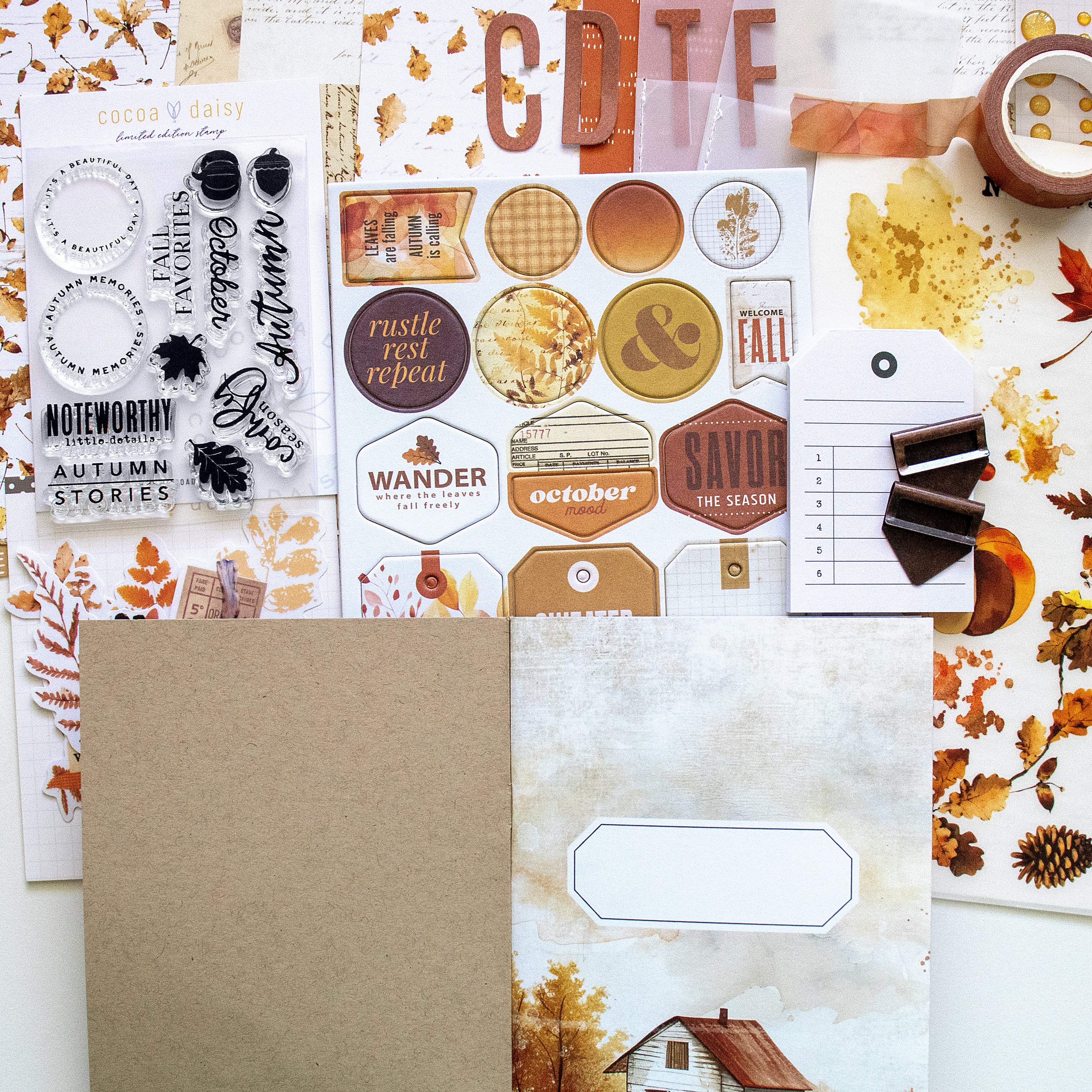 October Glow Scrapbooking Kit - Choose Your Add On - October 2025