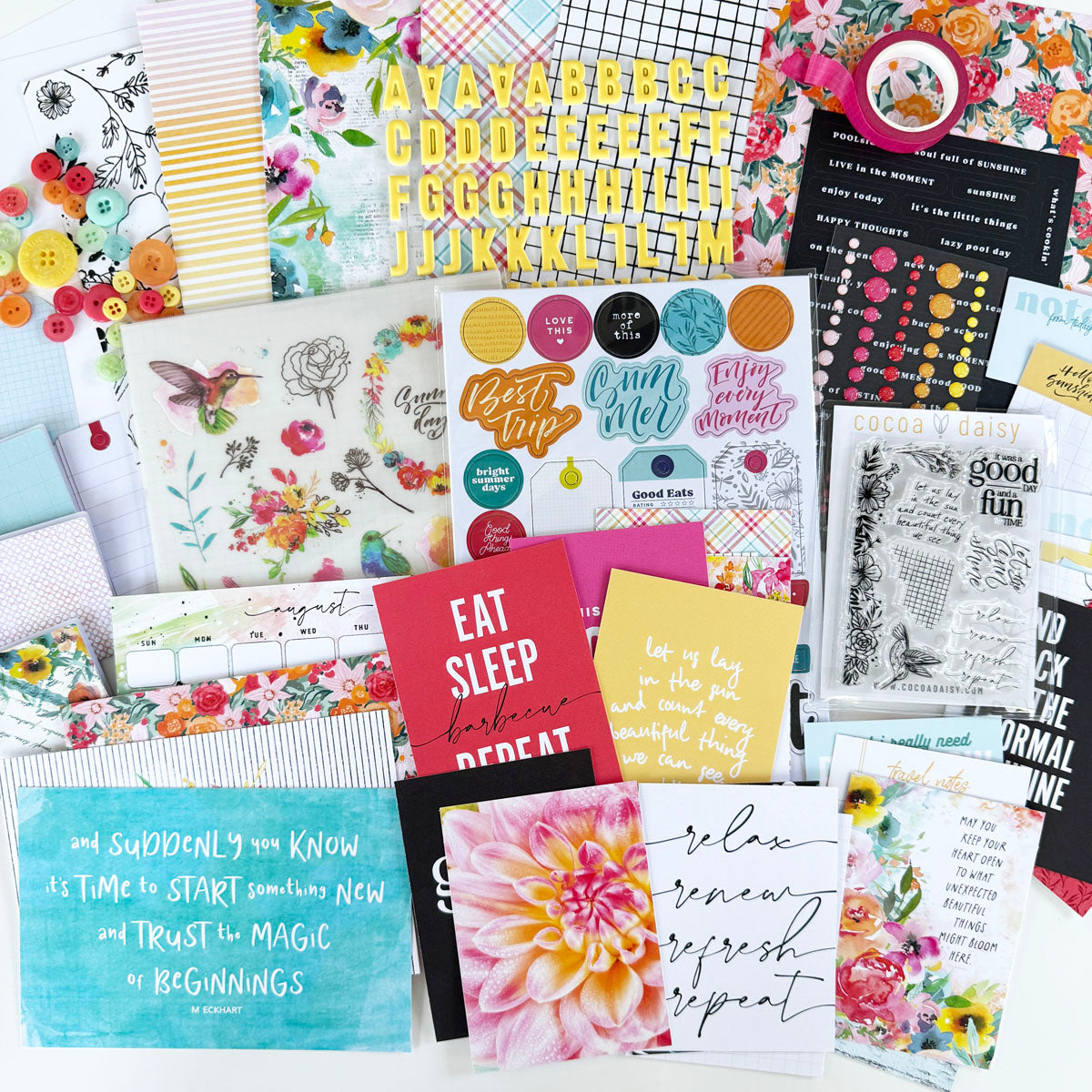 Sun-drenched Scrapbooking Kit - Choose Your Add On - August 2024