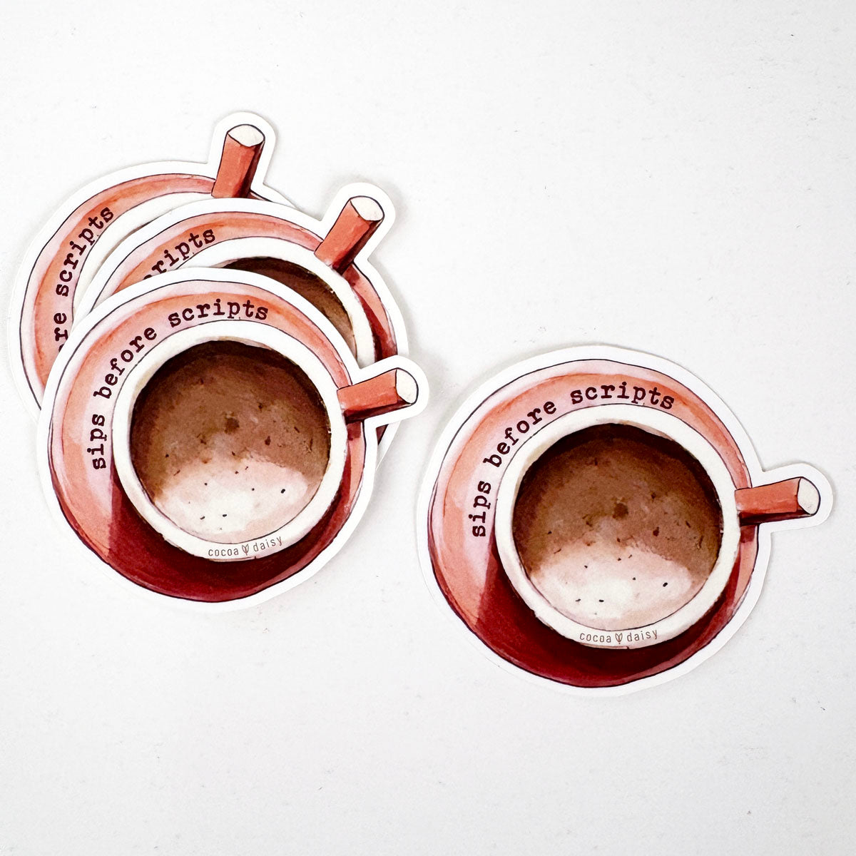 Inklings "Sips Before Scripts" Vinyl Sticker - February 2026