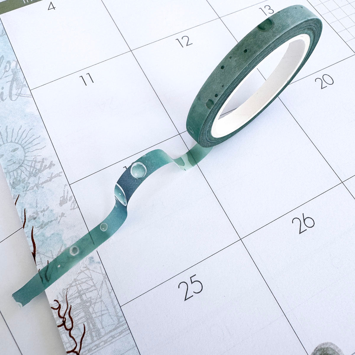 Into The Blue Skinny "Bubbles" Planner Kit Washi - July 2024