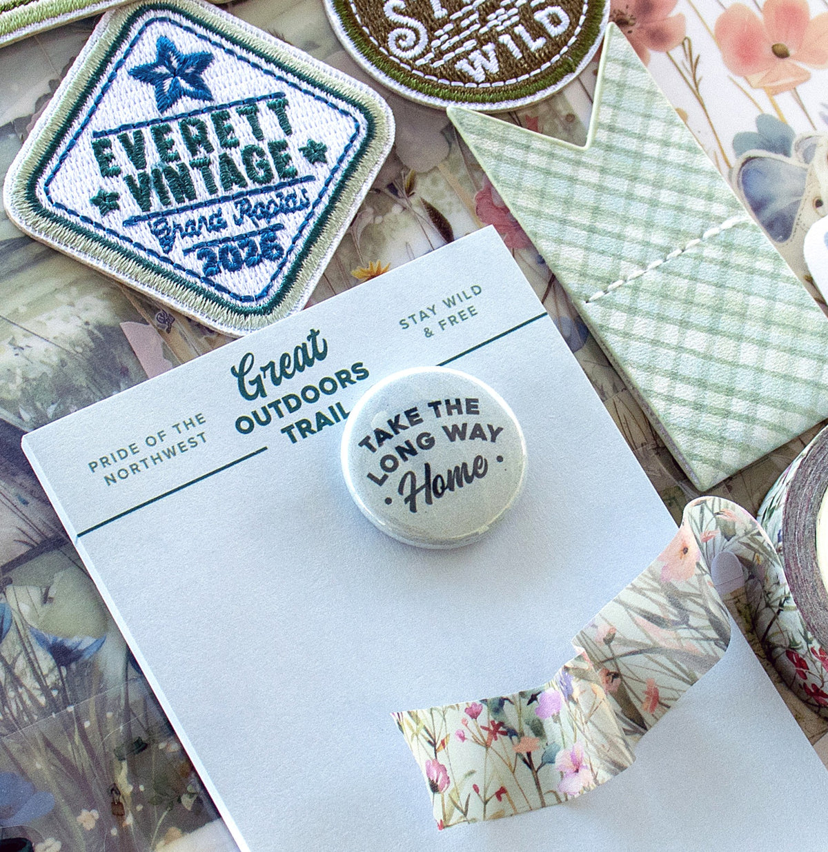 Along The Path Magnetic Button Pin from the Stationery Kit - August 2026