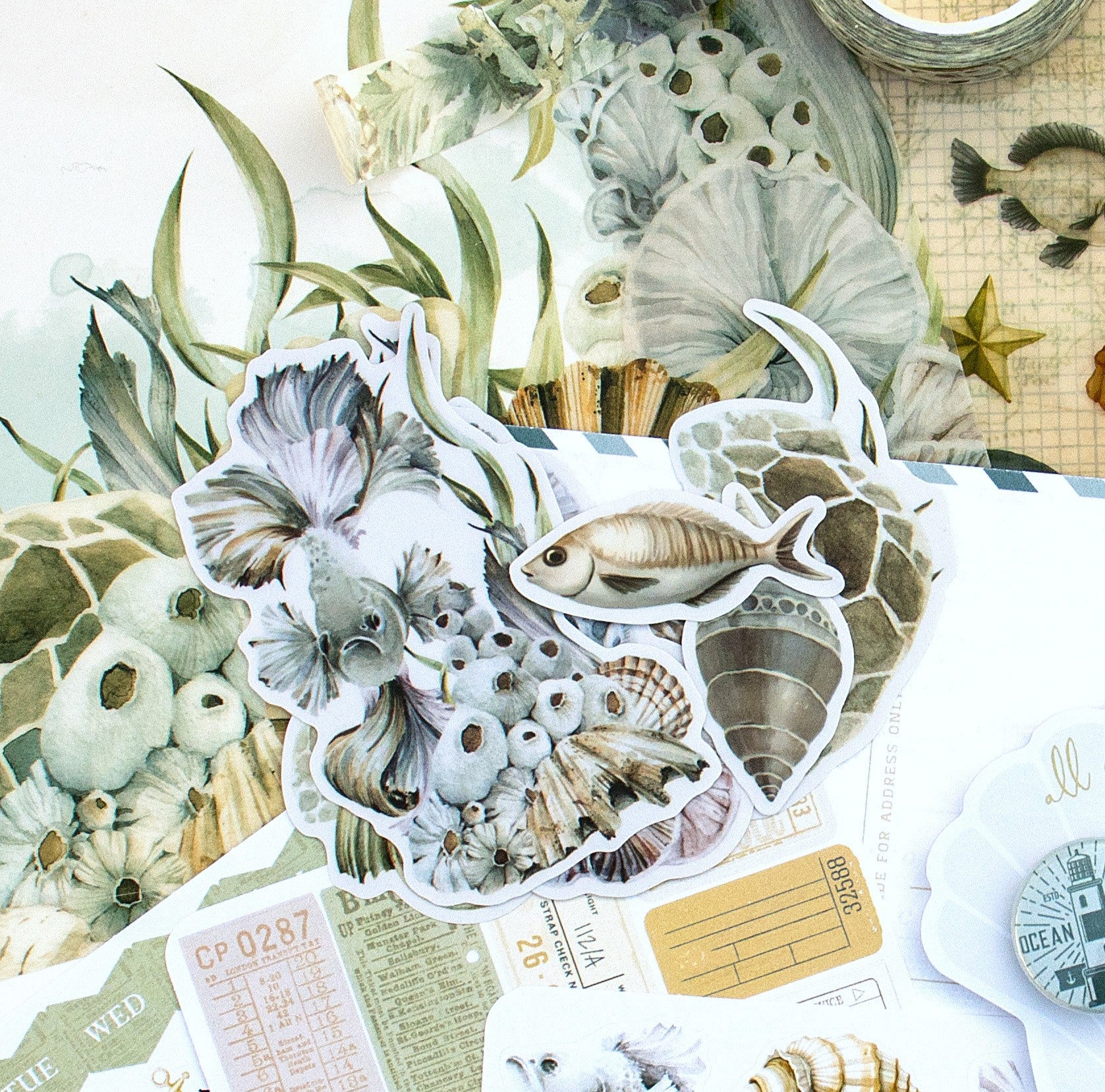 Where The Sea Dreams Vellum Die Cuts from the Stationery Kit - July 2025