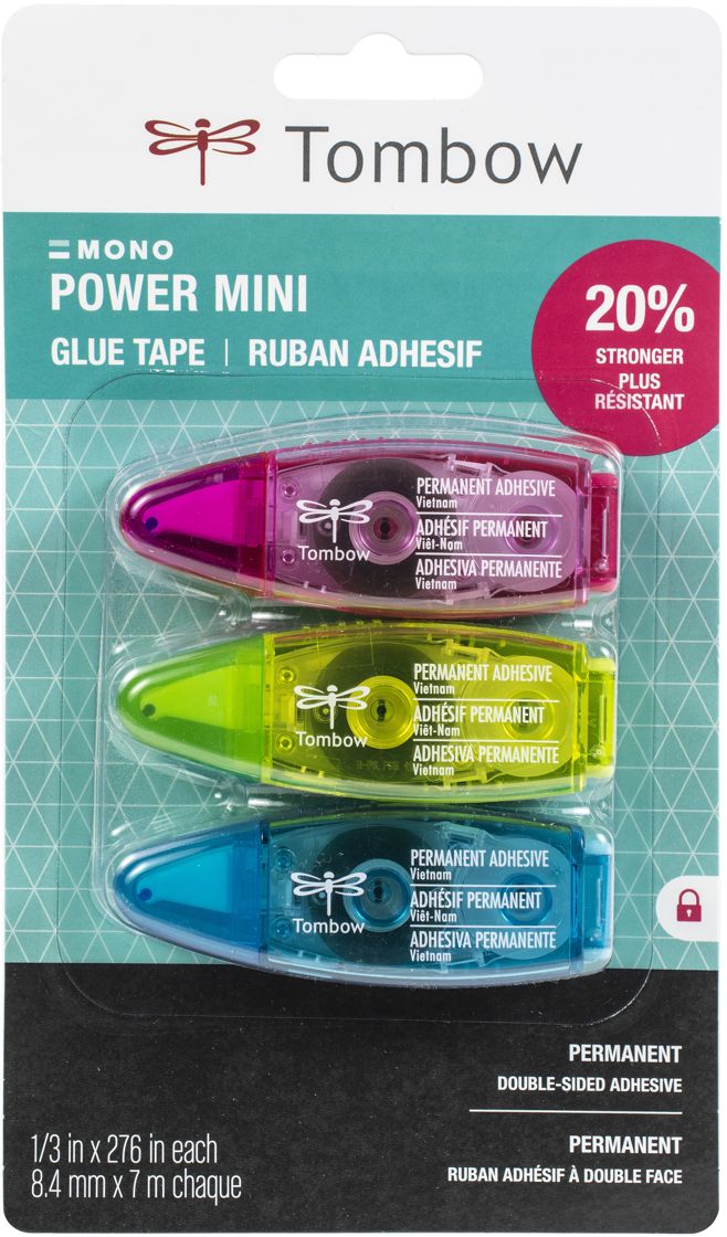 Tombow MONO Power Mini Glue Tape 3/Pkg