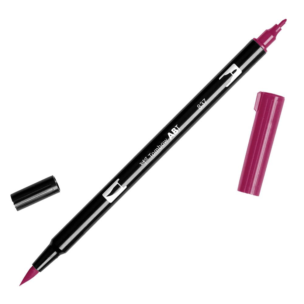 Tombow Dual Brush Pen Art Marker (837) Wine Red
