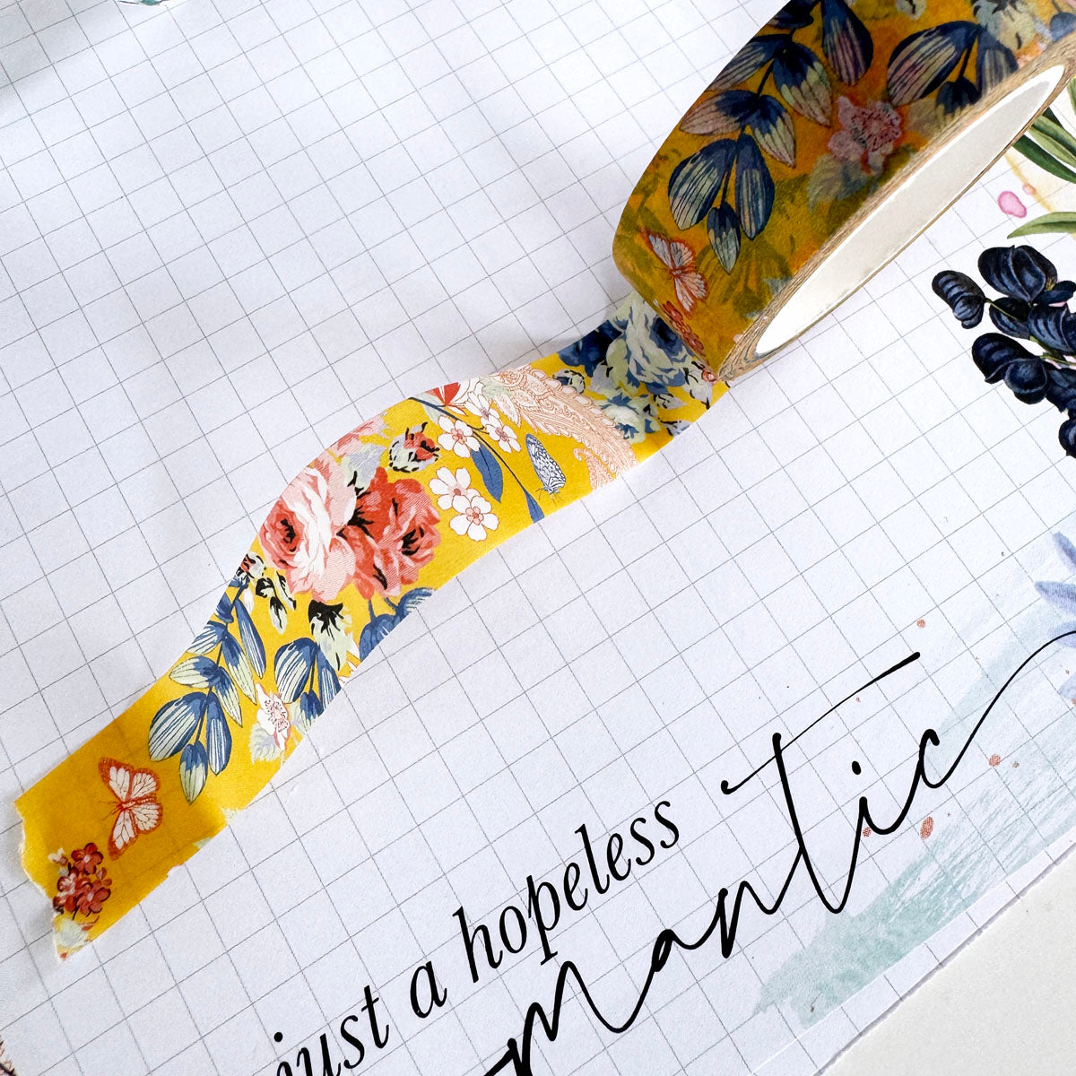 Penelope "yellow floral" Main Planner Washi - February 2025