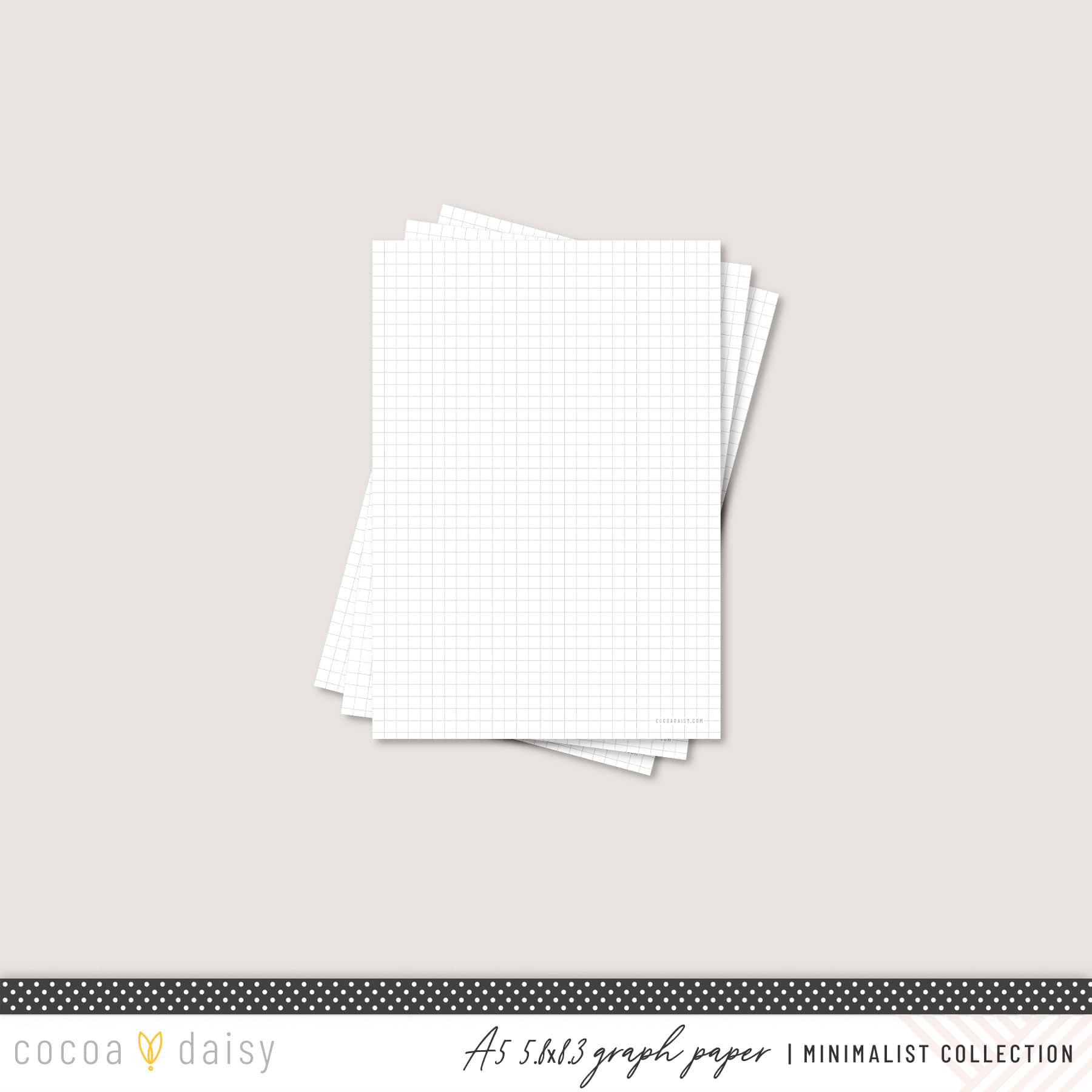 A5 Double Sided Graph Paper