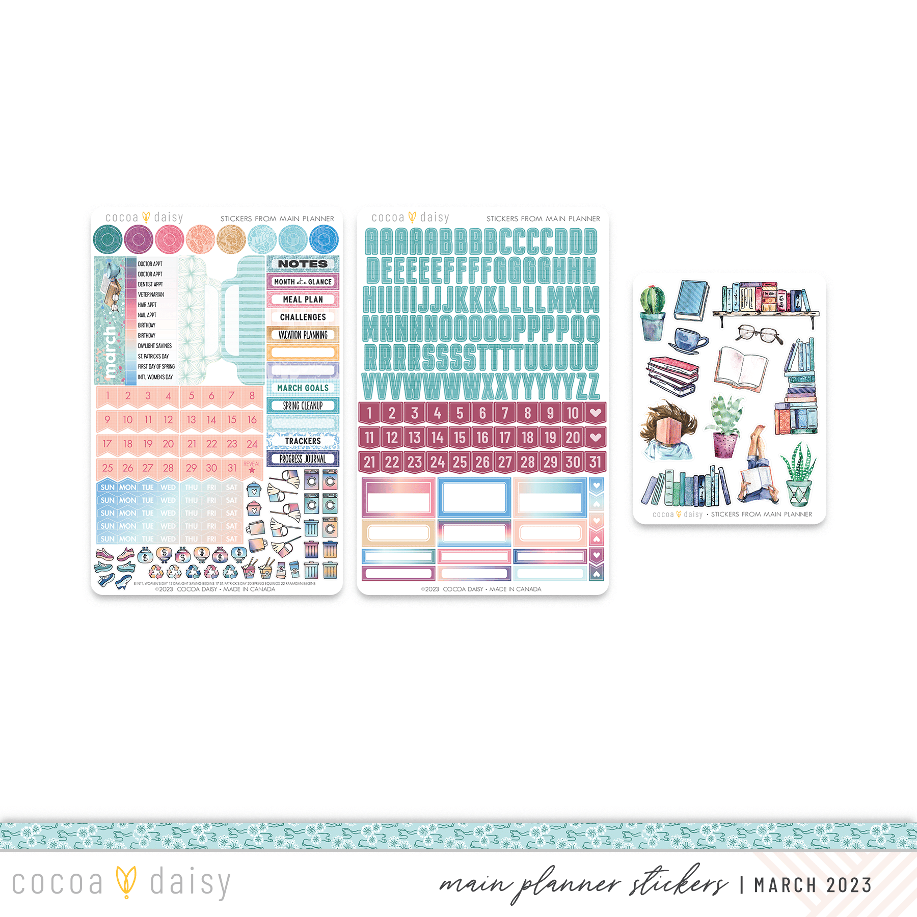 Bookish Stickers from Main Planner March 2023