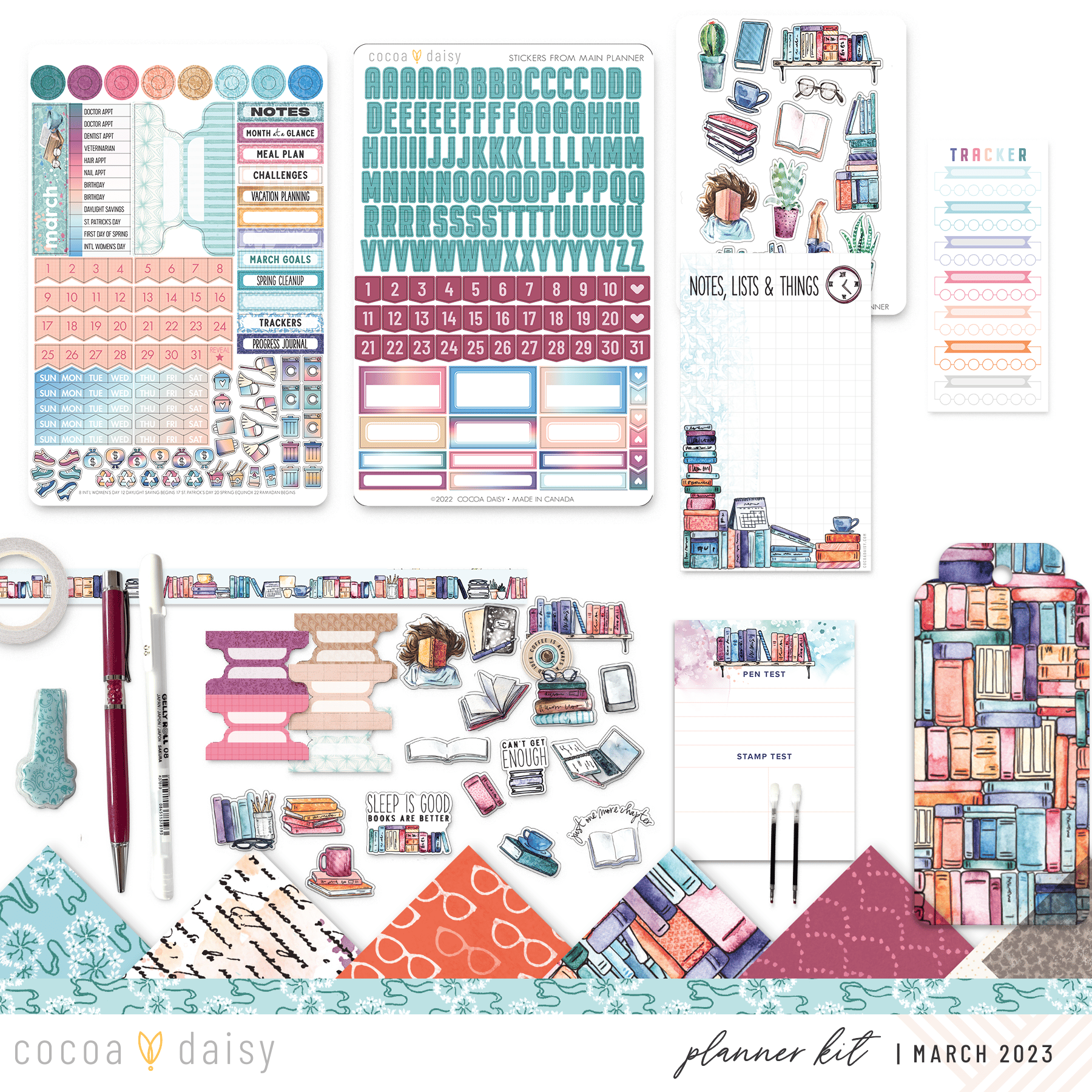 Bookish Planner Kit - Choose Your Insert March 2023