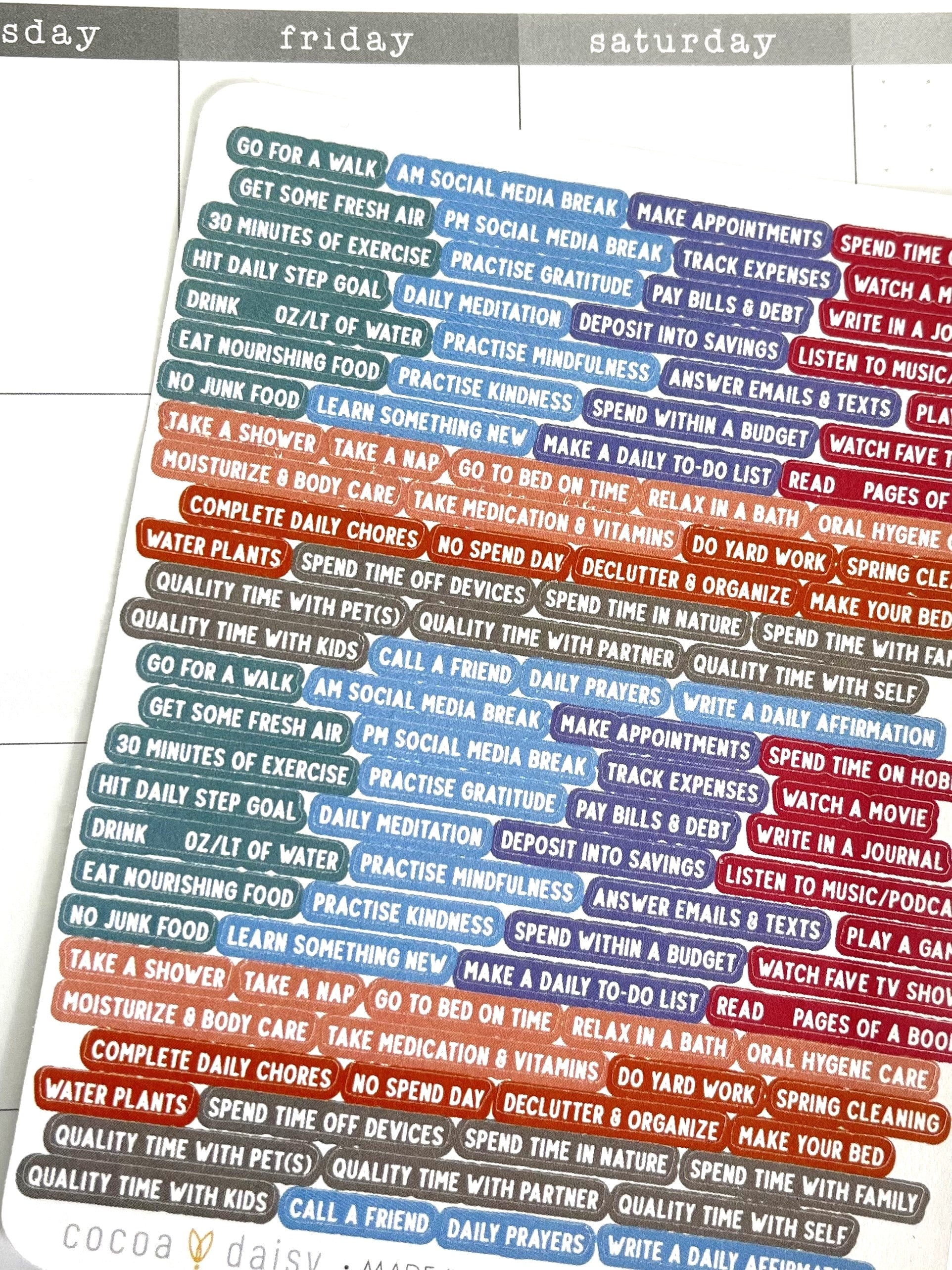 Bookish Header "Practise" Label Stickers