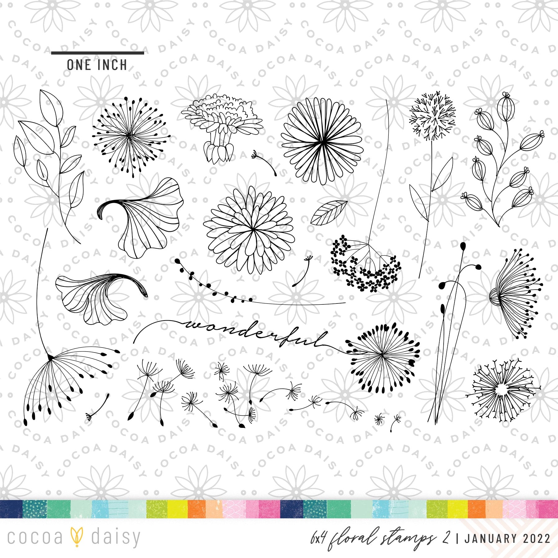 Confetti Wishes 4x6 "Dandelion Wishes" Stamp Set January 2022