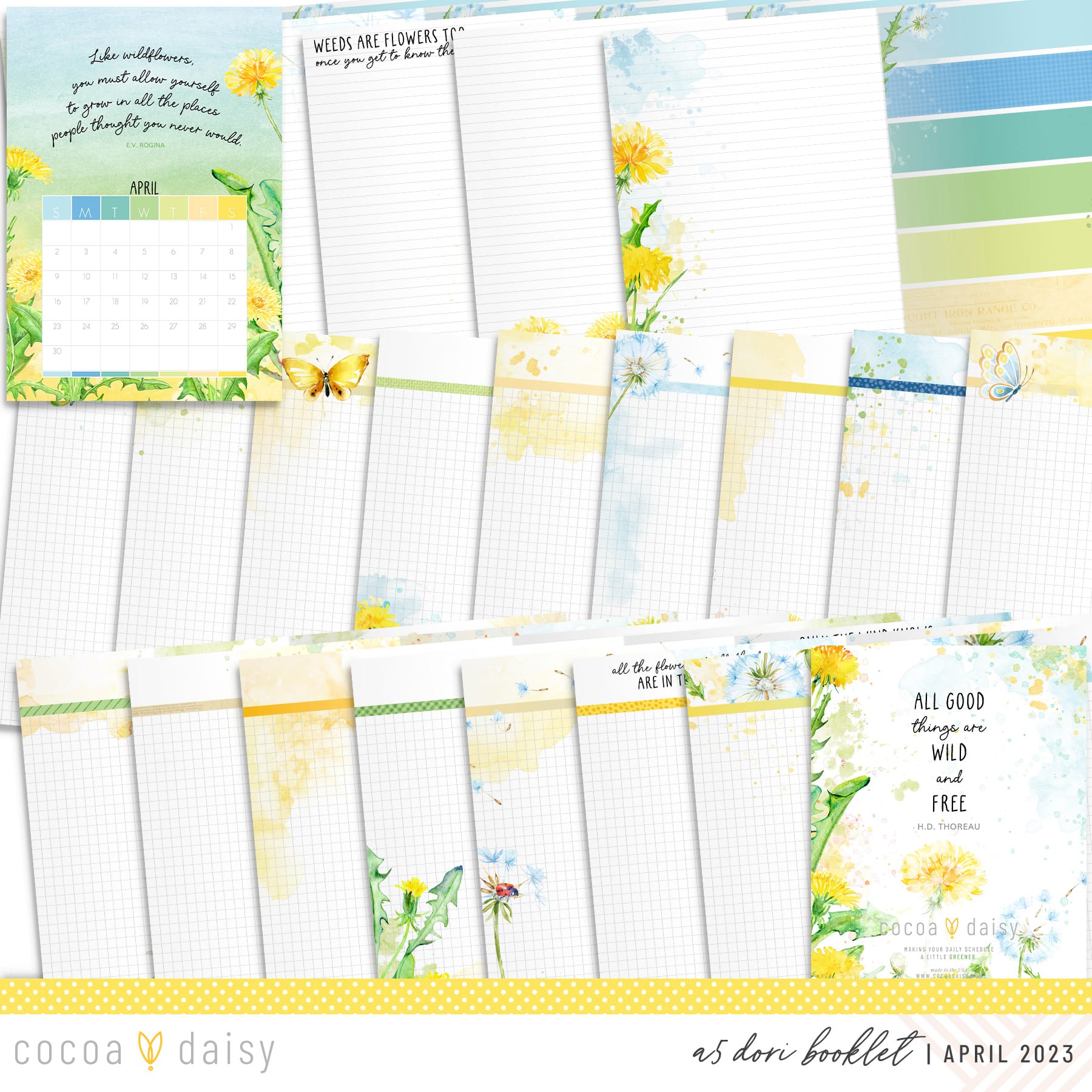 Dandelion Wishes Inserts Only - Choose Insert Type April 2023