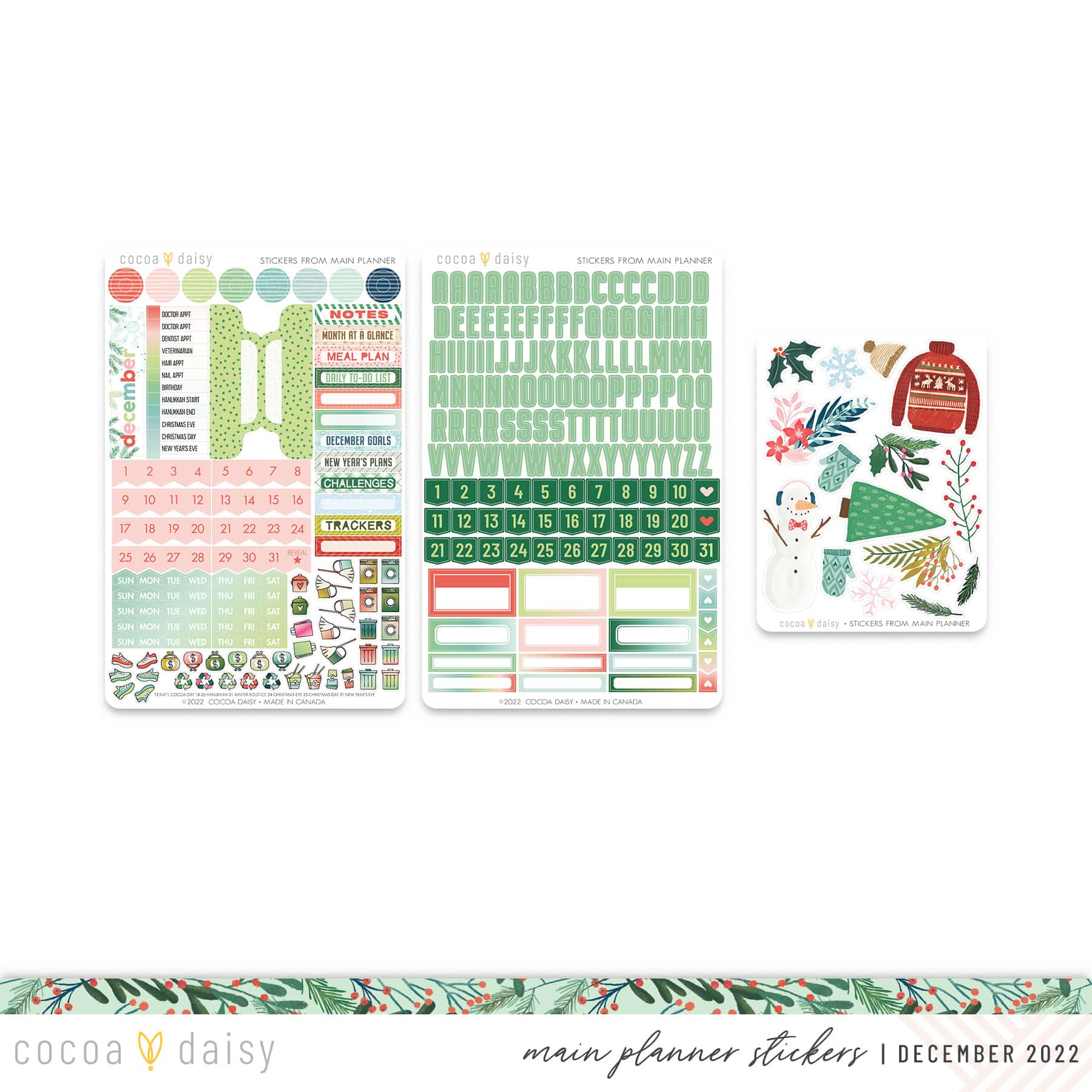 Frost & Frolic Stickers from Main Planner December 2022