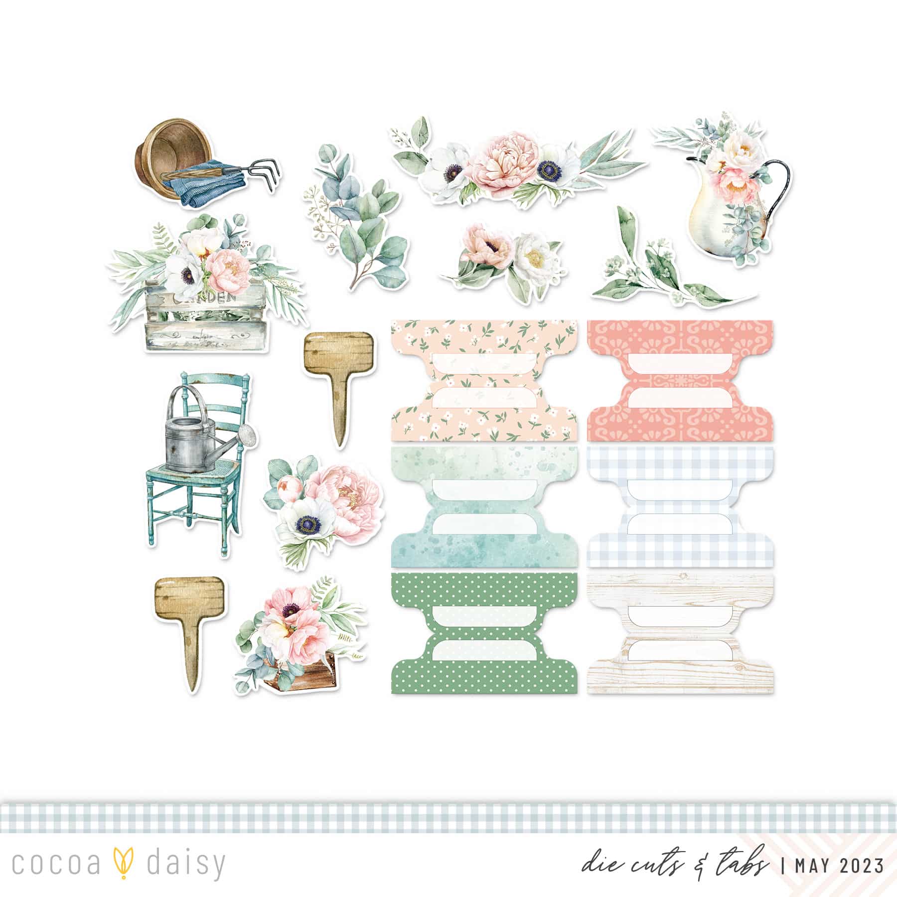 Lillian's Garden More Die Cuts and Planner Tabs May 2023